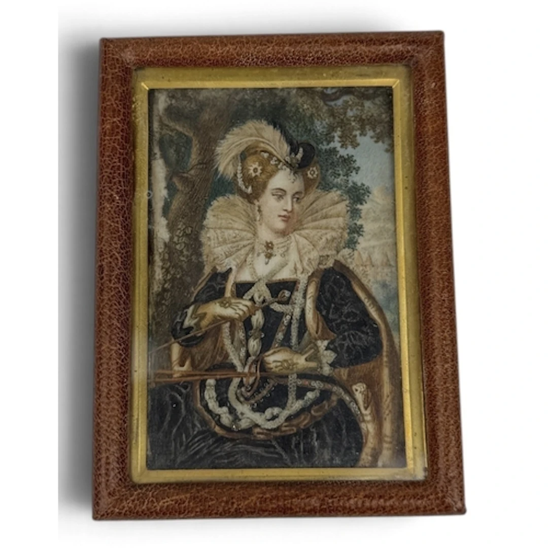 A LATE 19TH CENTURY PORTRAIT MINIATURE OF A LADY 8.5cm x 5.5...