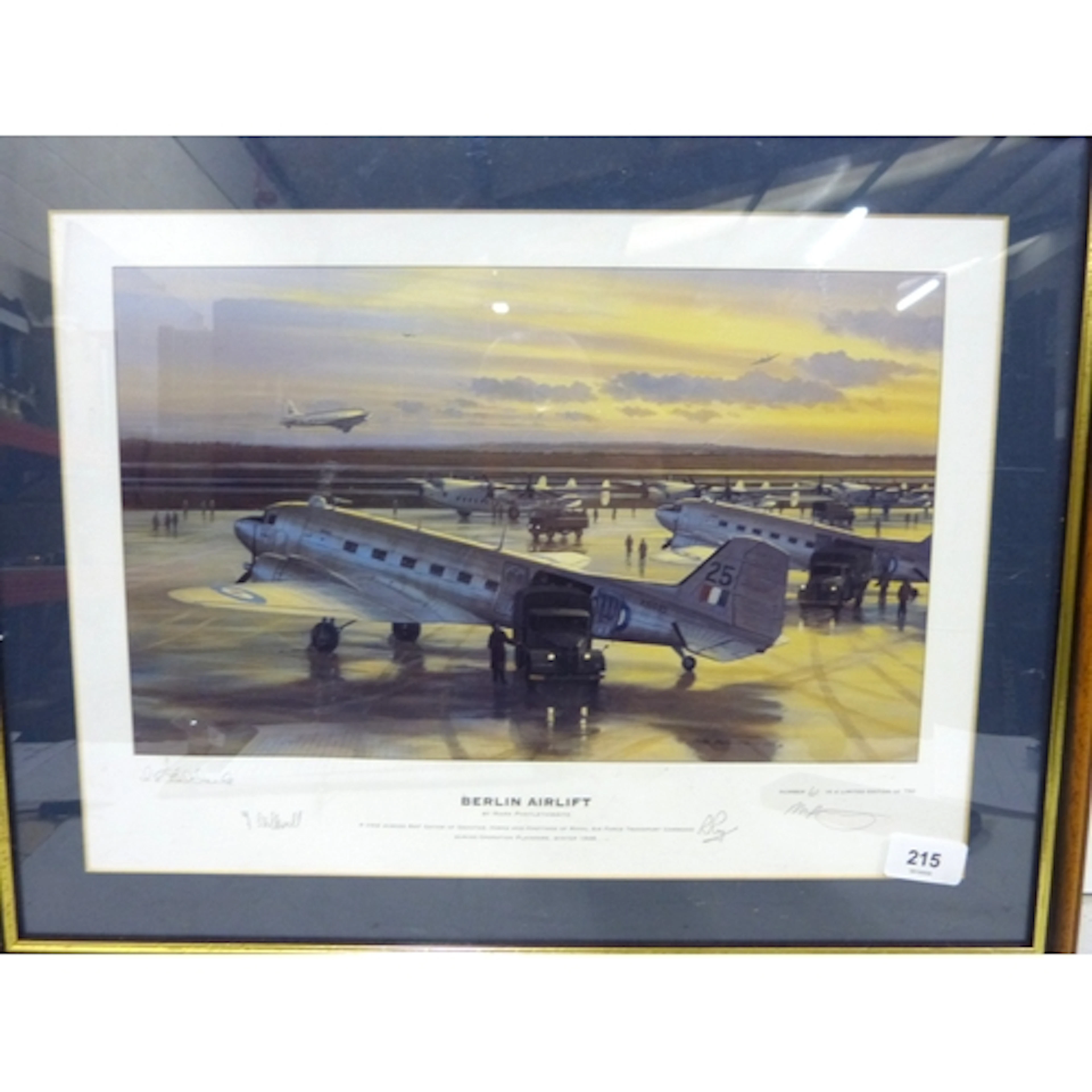 Limited edition print Berlin aircraft signed by the artist M...