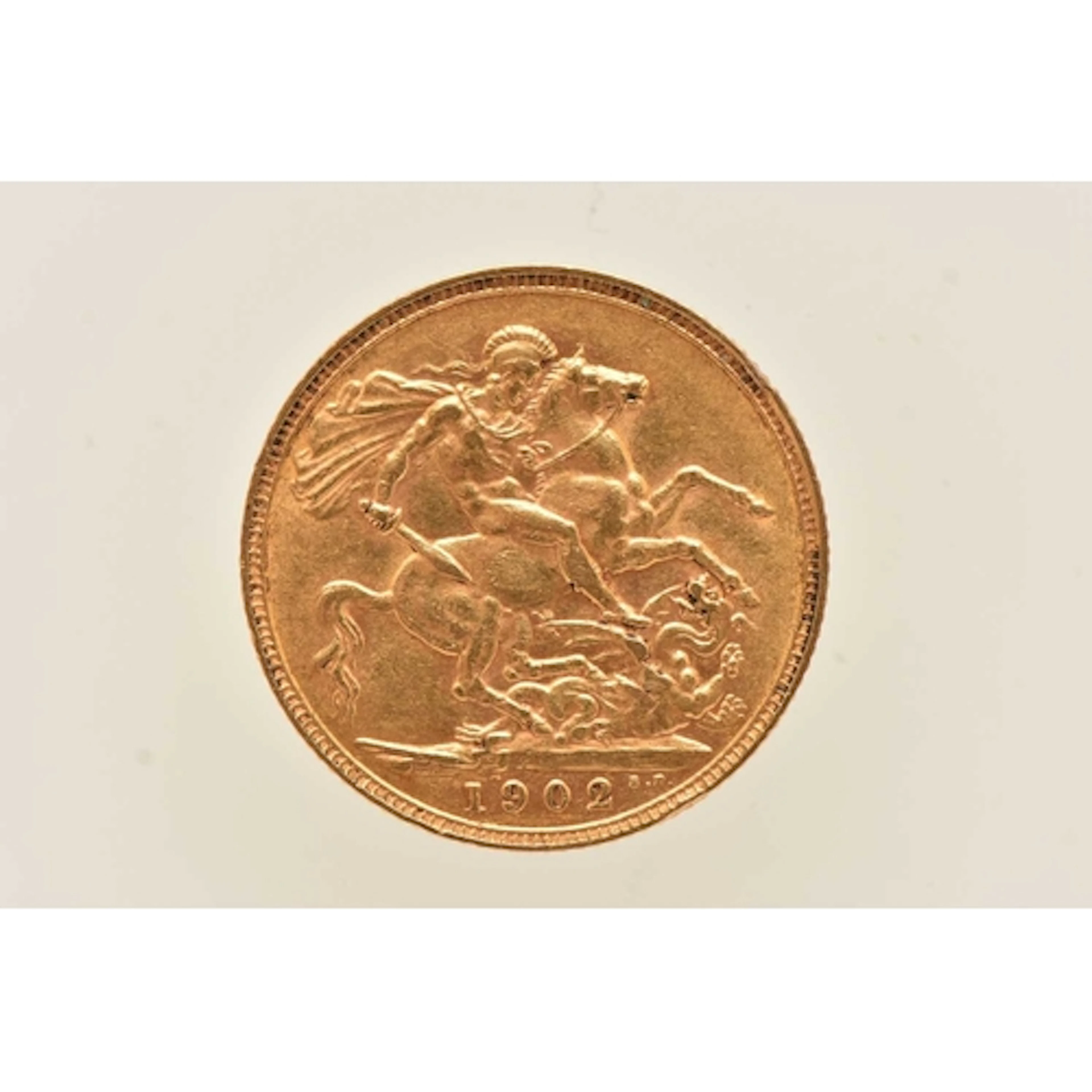 A FULL SOVEREIGN COIN, an Edward VII 1902 George and the Dra...
