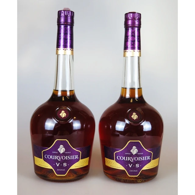 Two 1 Litre bottles of Courvoisier .v.s. Cognac. ALCOHOL IS...