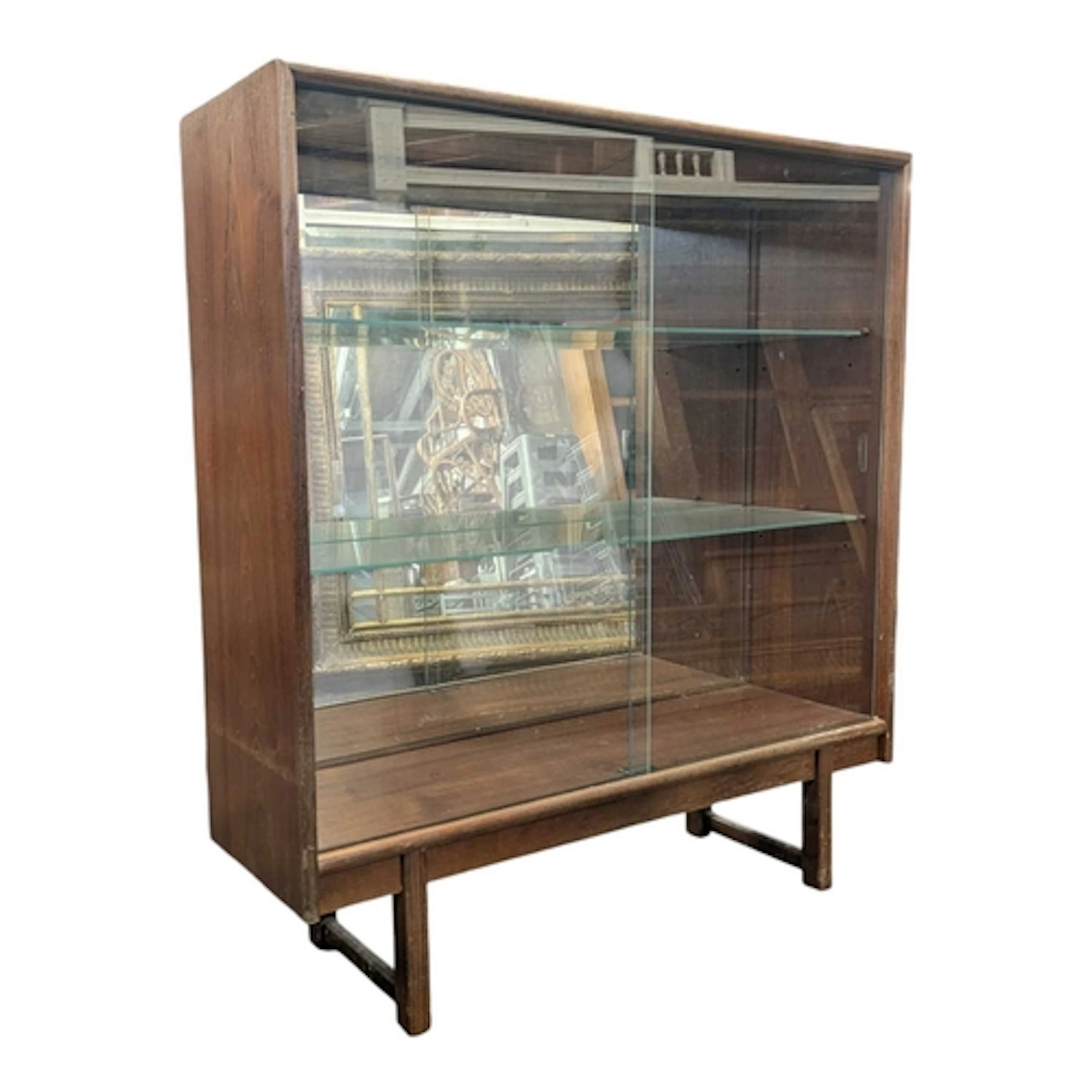 Turnidge of London - Mid century teak china display cabinet....