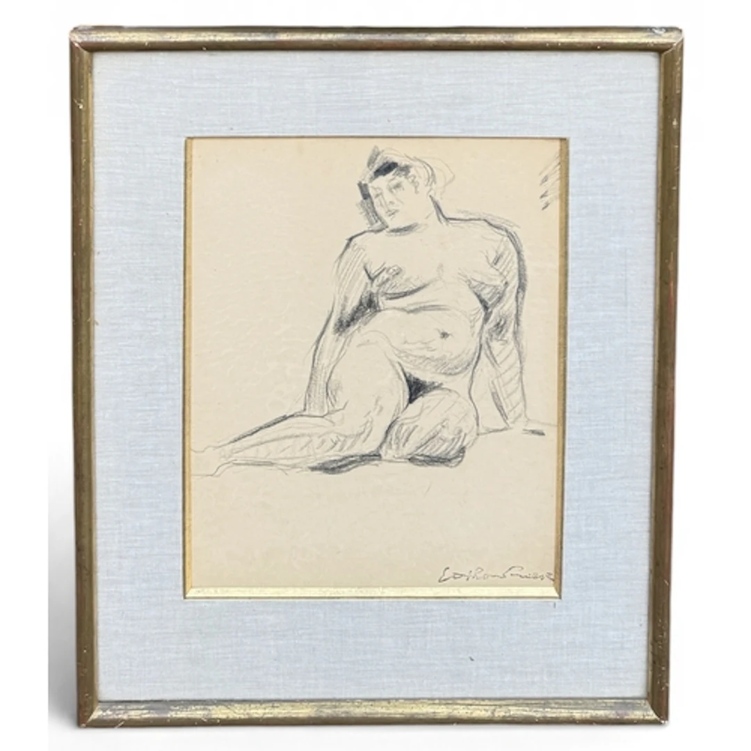 OTHON FRIESZ (1879-1949): FEMALE NUDE, 1905 Charcoal and gra...