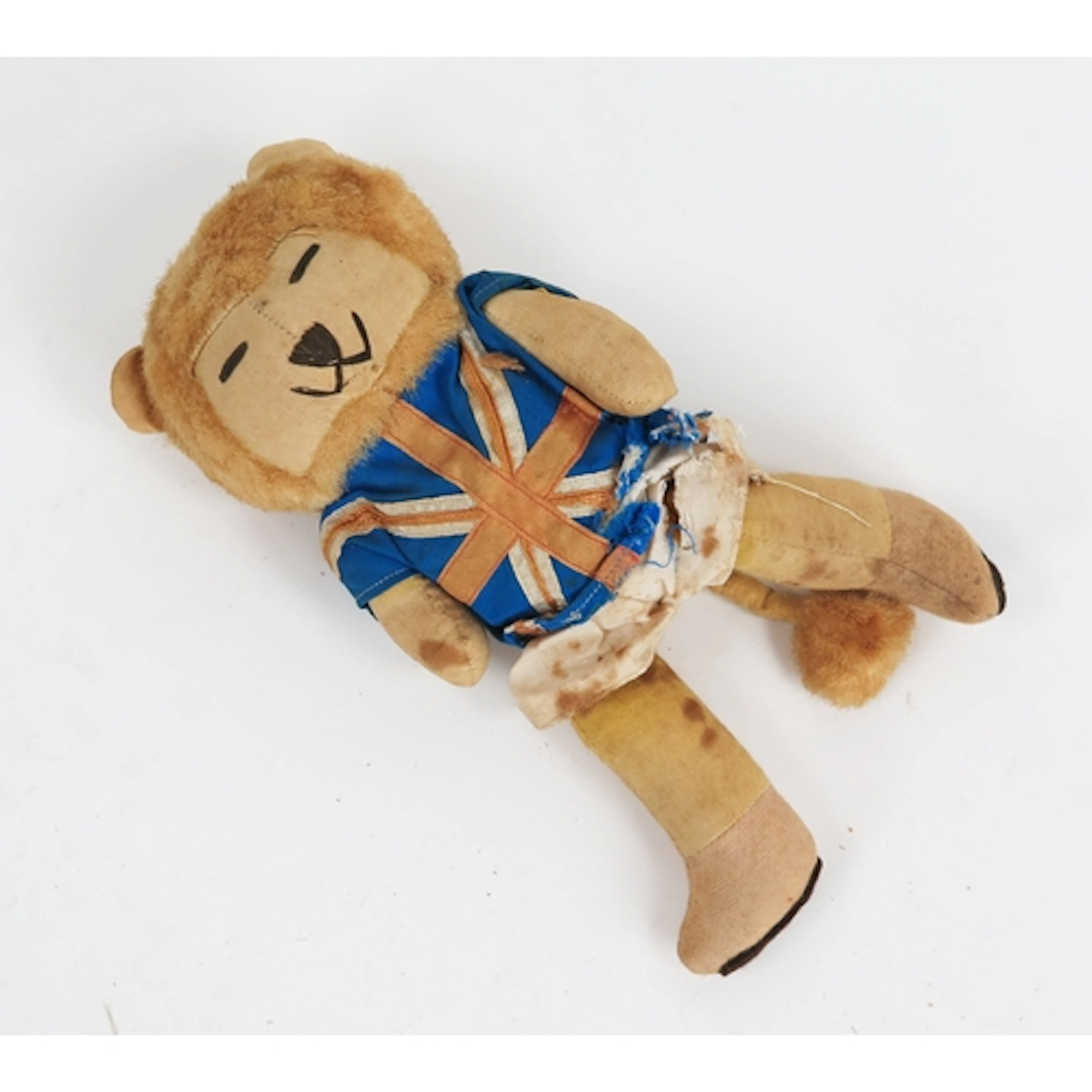 1966 World Cup Willie Lion England mascot in union jack kit ...