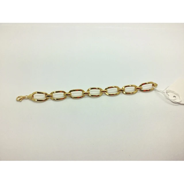 A Modern Hallmarked Silver Gilt Open Link Bracelet, 19.5cm l...
