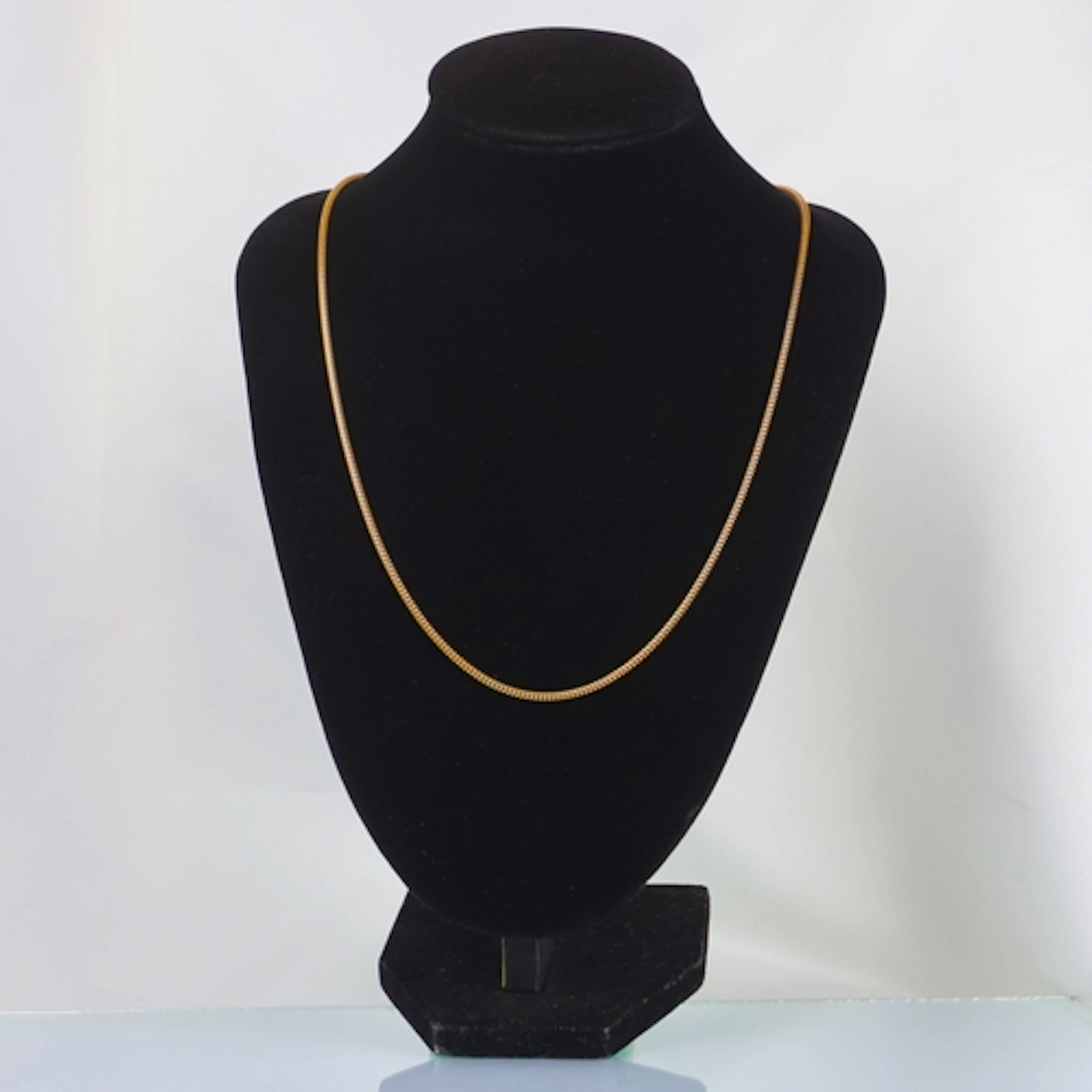 A late 20th century 9ct gold snake link style necklace, of t...