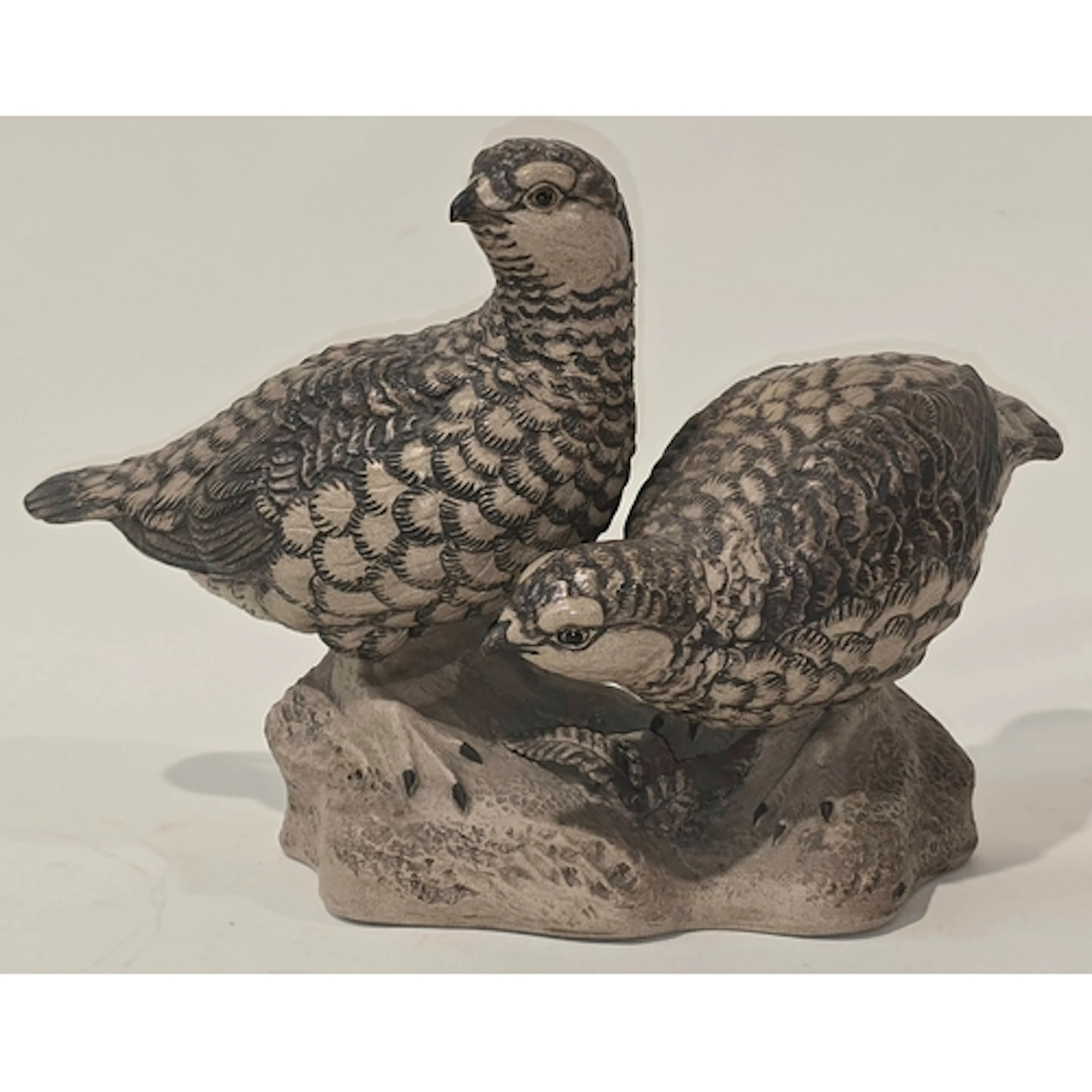 Poole Pottery Stoneware model of a pair of Grouse modelled a...