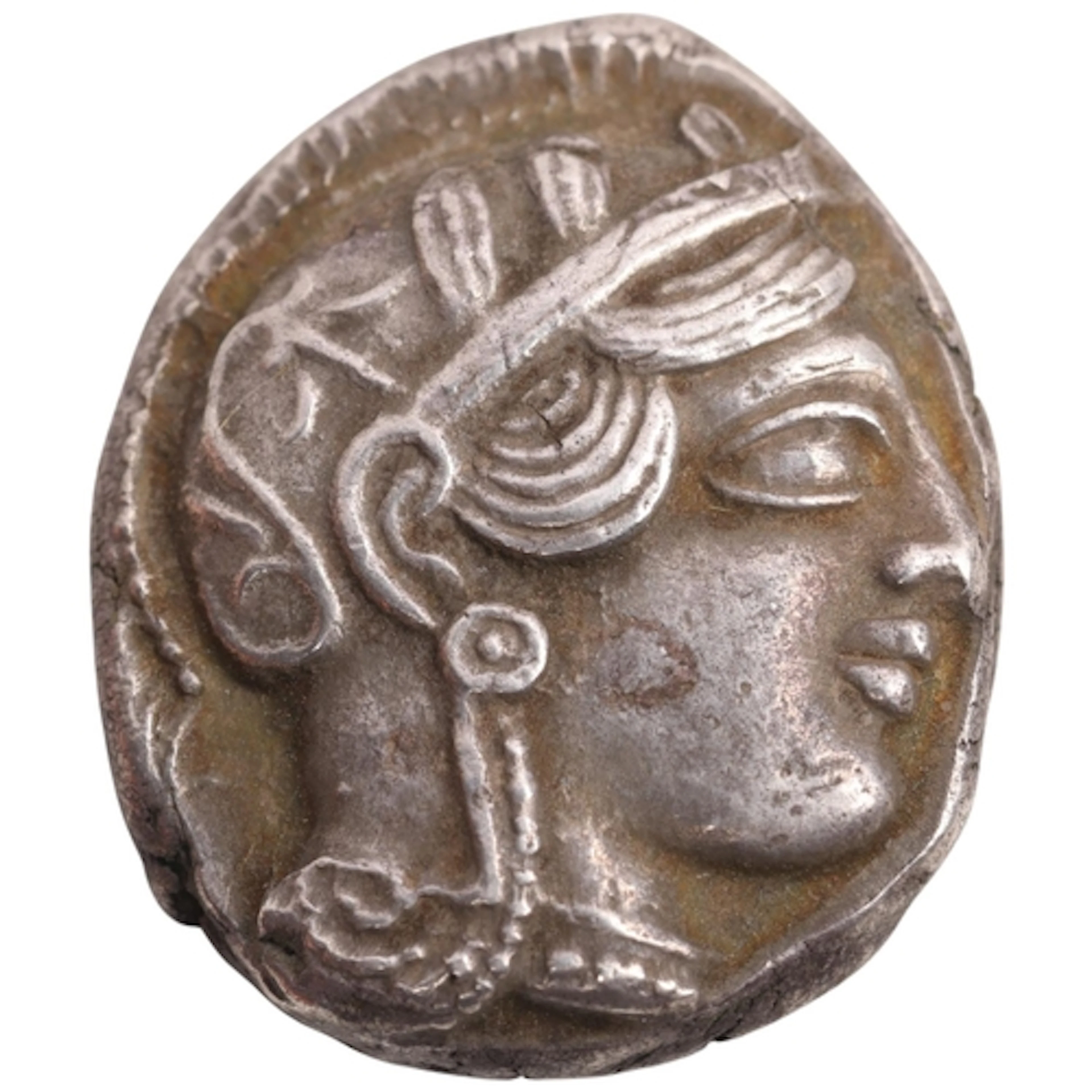 Ancient Greek silver tetradrachm, Attica, Athens, circa 450 ...