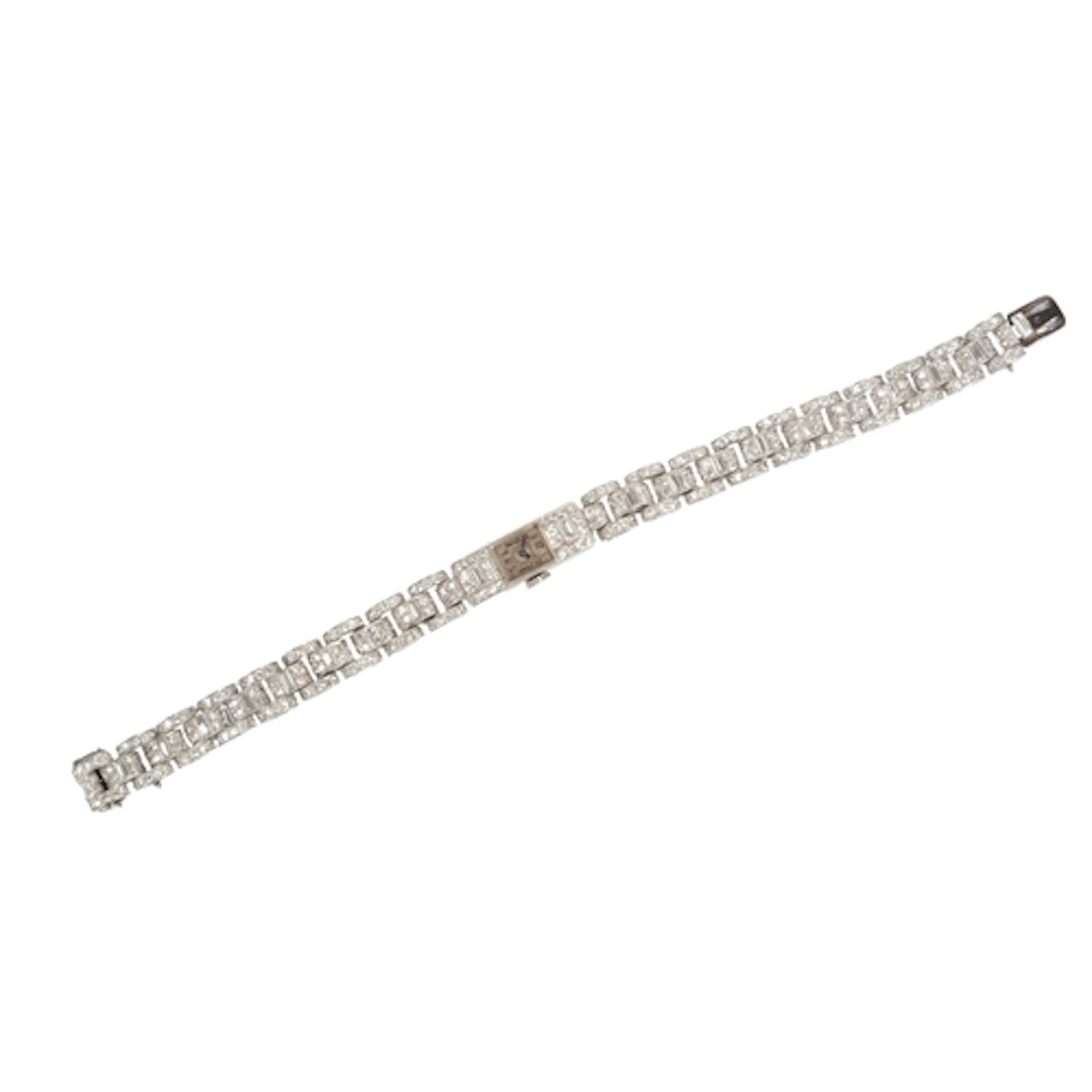 Charlton & Co., a fine lady's Art Deco diamond cocktail watc...