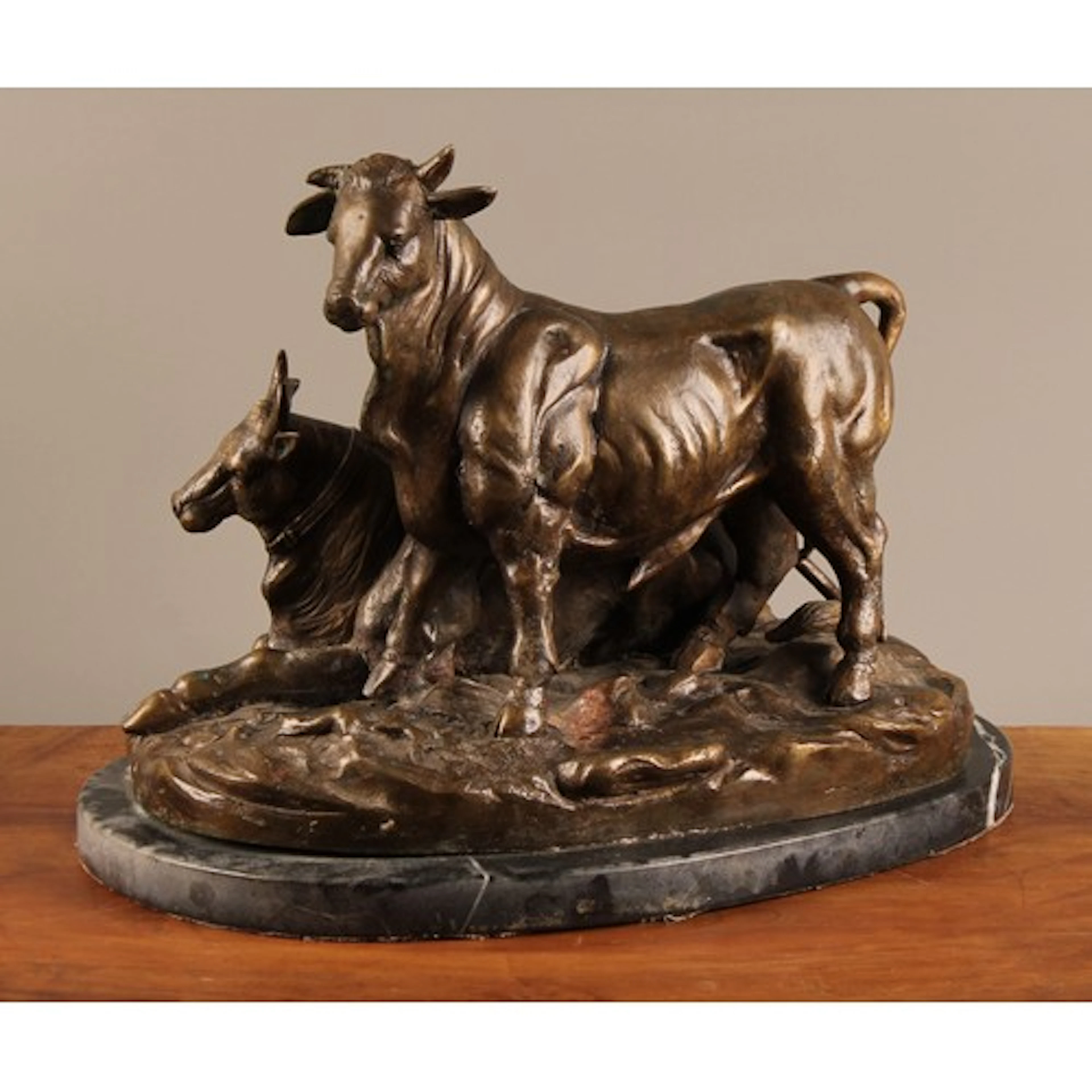 Manner of Antoine-Louis Barye, a patinated animalier bronze,...