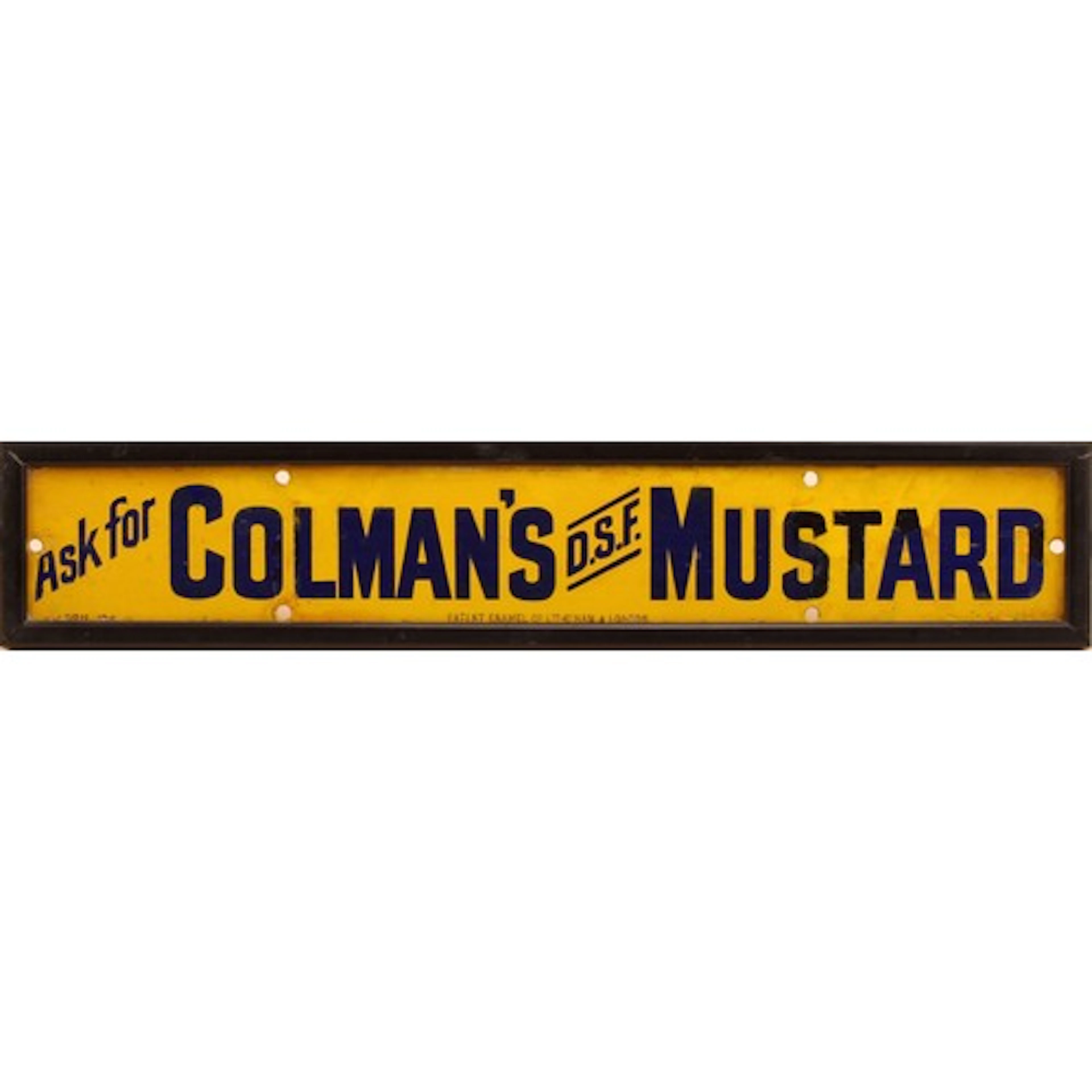 Advertising - an early 20th century rectangular enamel sign,...