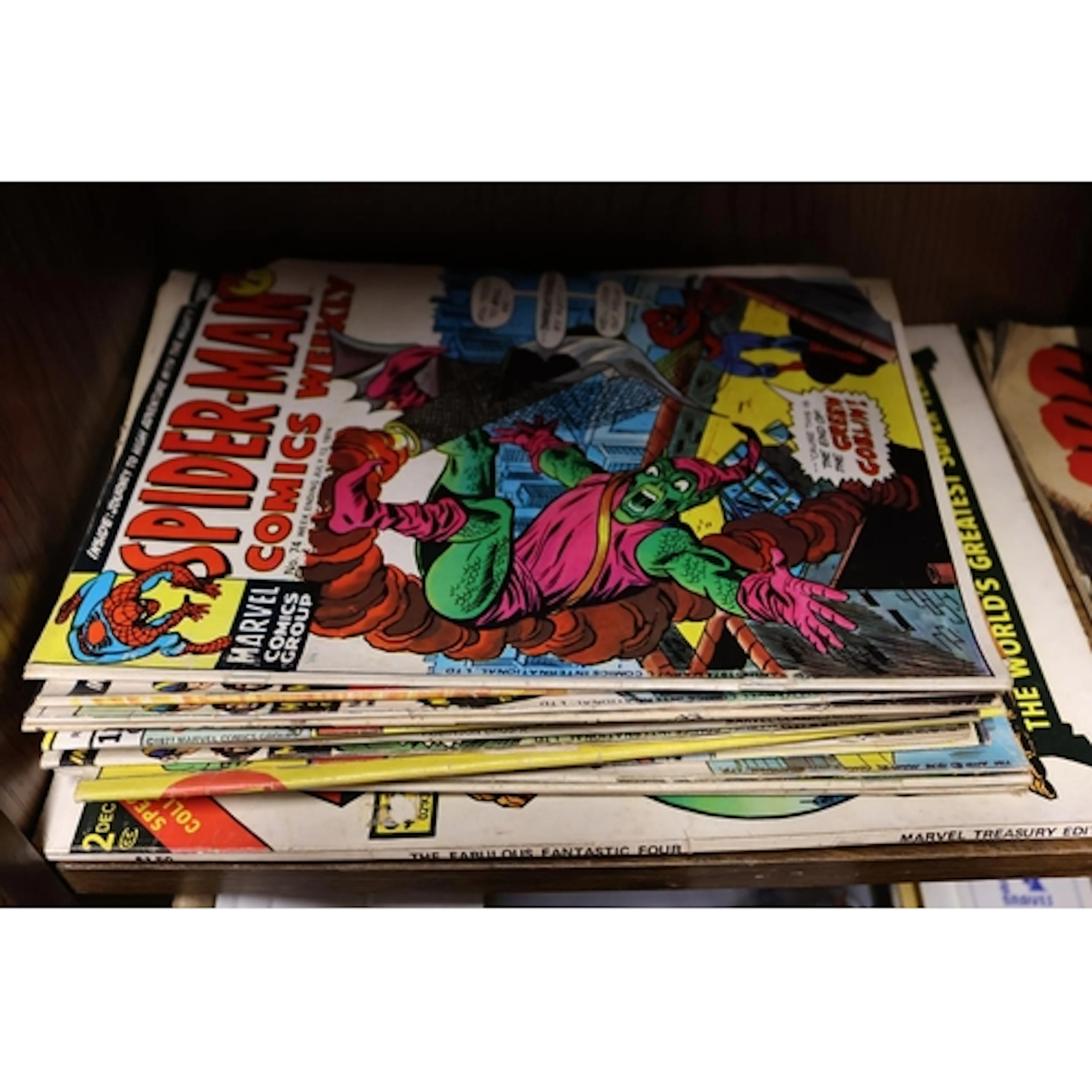 Marvel comic books to include Spiderman, The Avengers, The M...