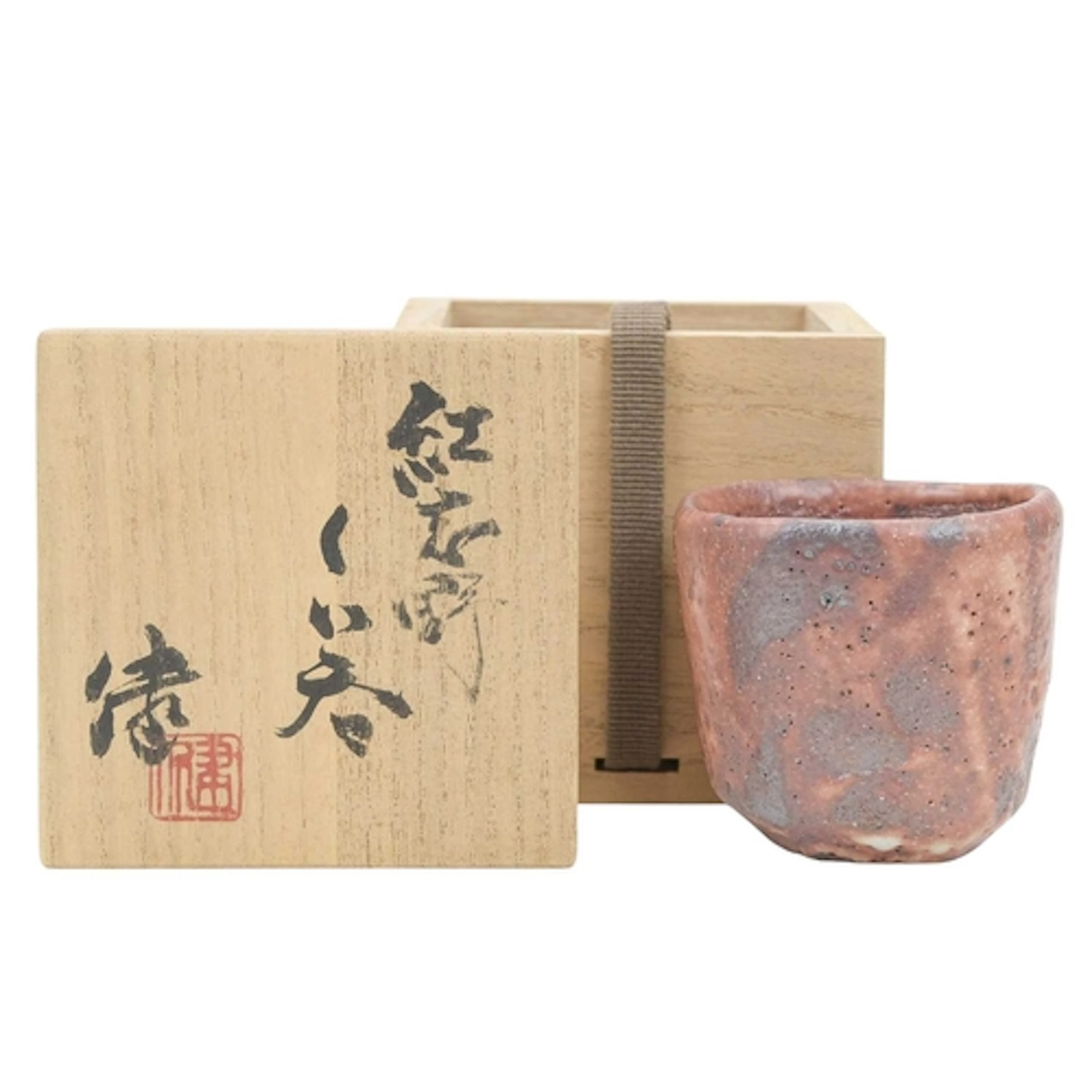 § Ken MATSUZAKI (1950) Sake Cup Stoneware, incised mark, hei...