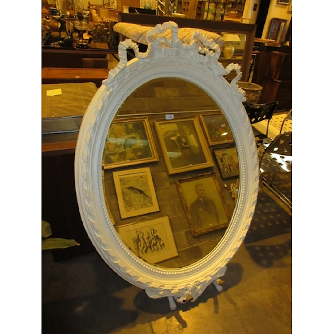 Ornate Frame Wall Mirror, 131x98cm, crest off centre