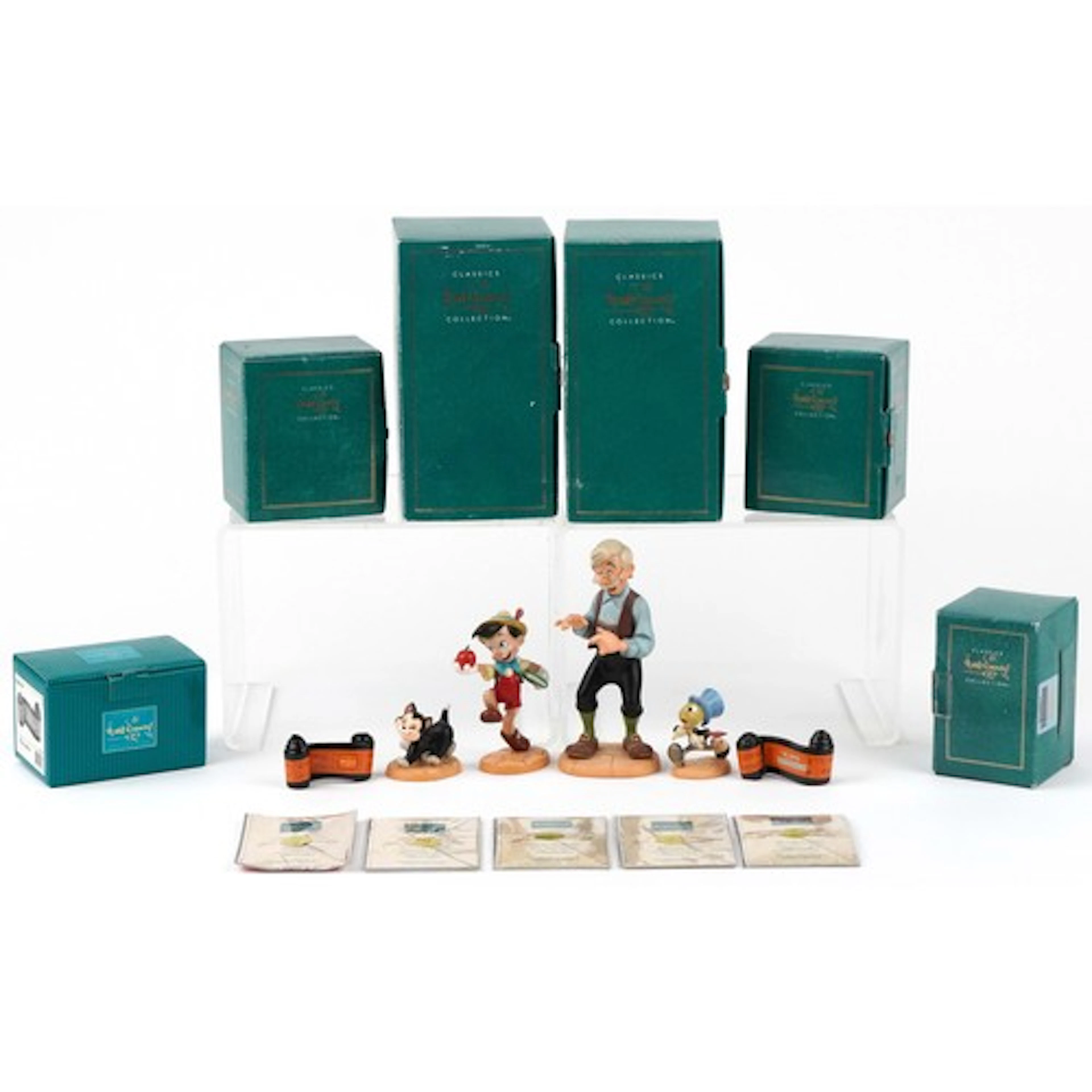 Six Walt Disney Classics Collection porcelain figures from t...