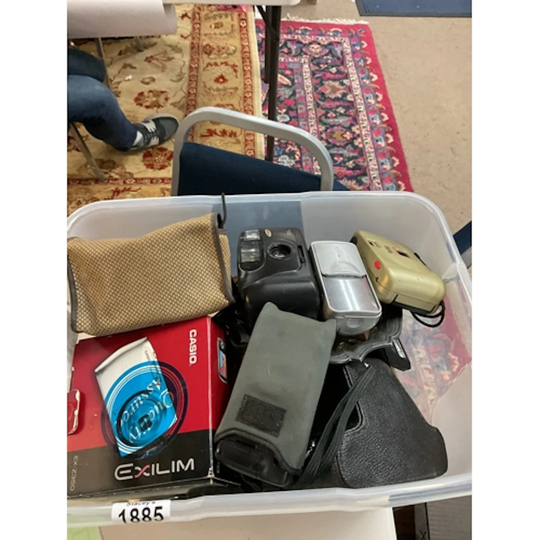Qty of cameras and EPNS items to inc tankards.