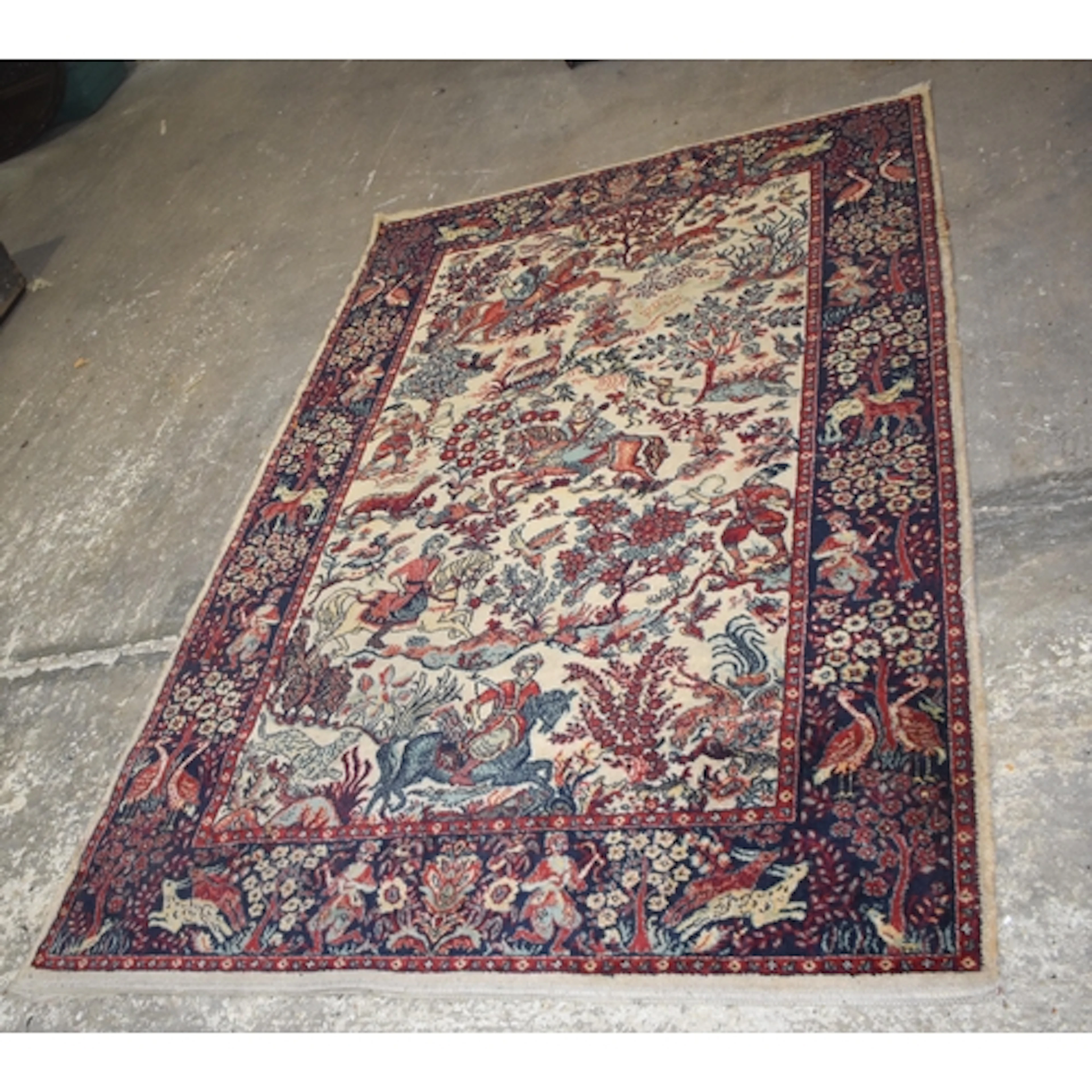 A European rug in the Persian style 198 x 125cm