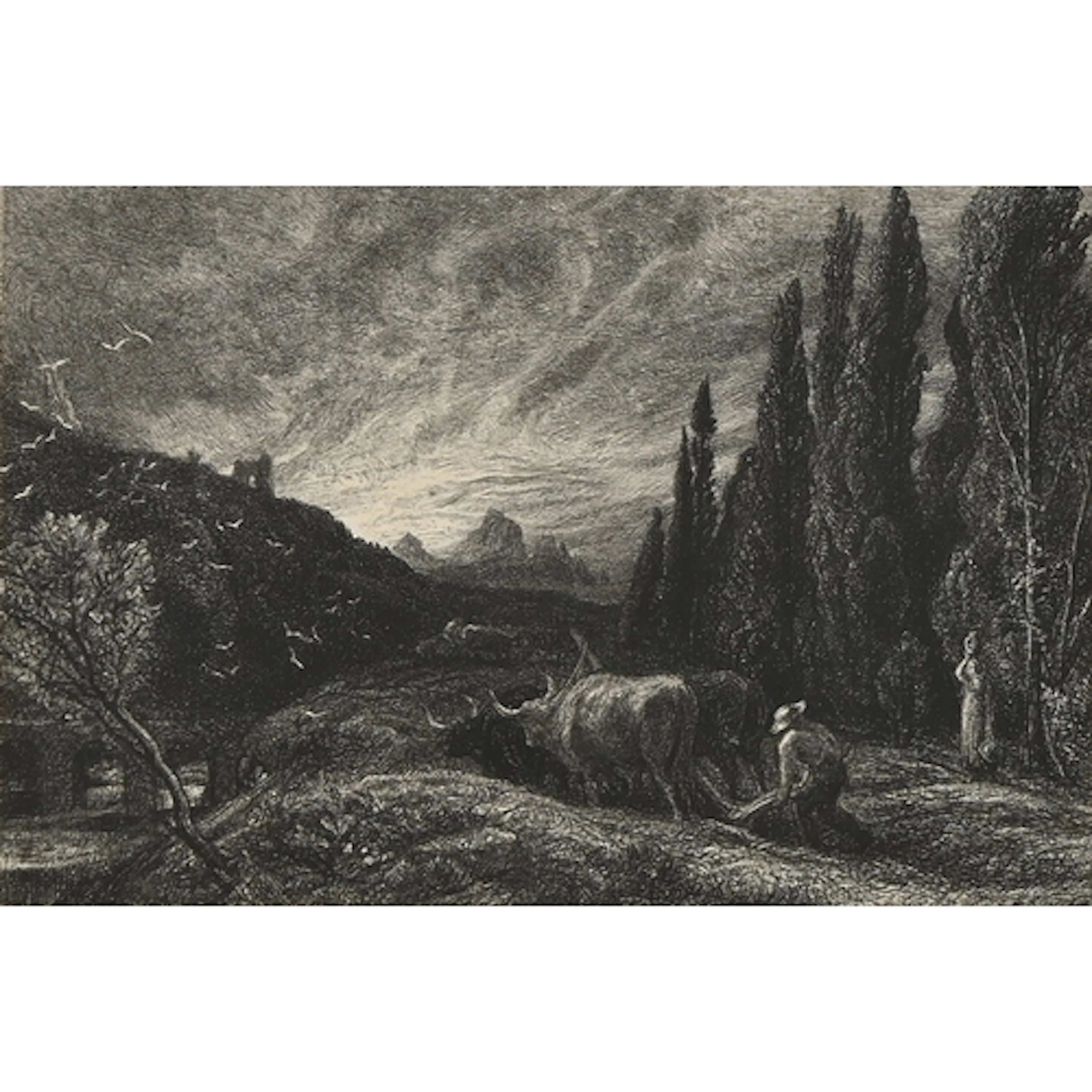 Samuel Palmer (1805-1881) – The Early Ploughman; or, The mor...