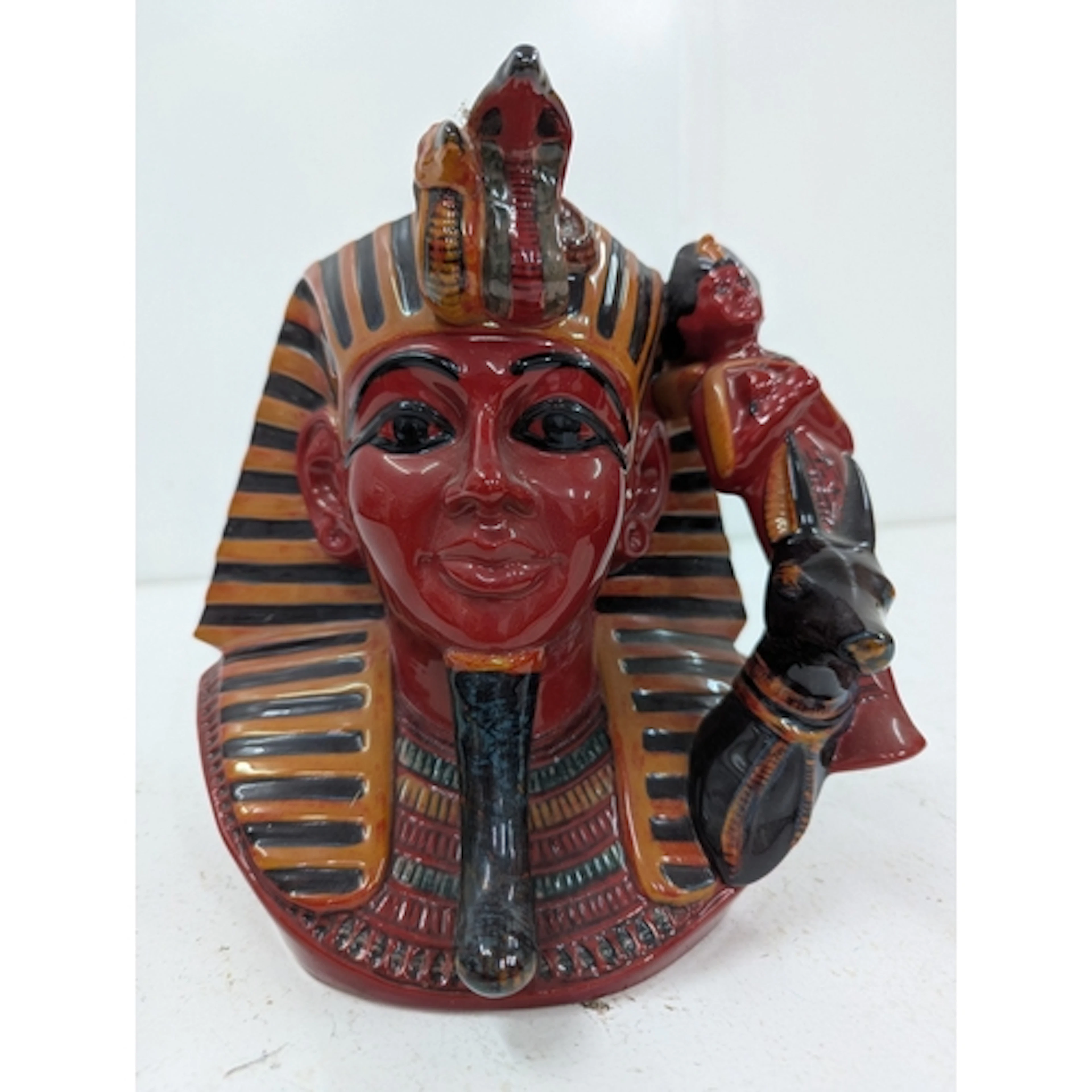 A Royal Doulton Flambe the Pharaoh character jug Location: 4...