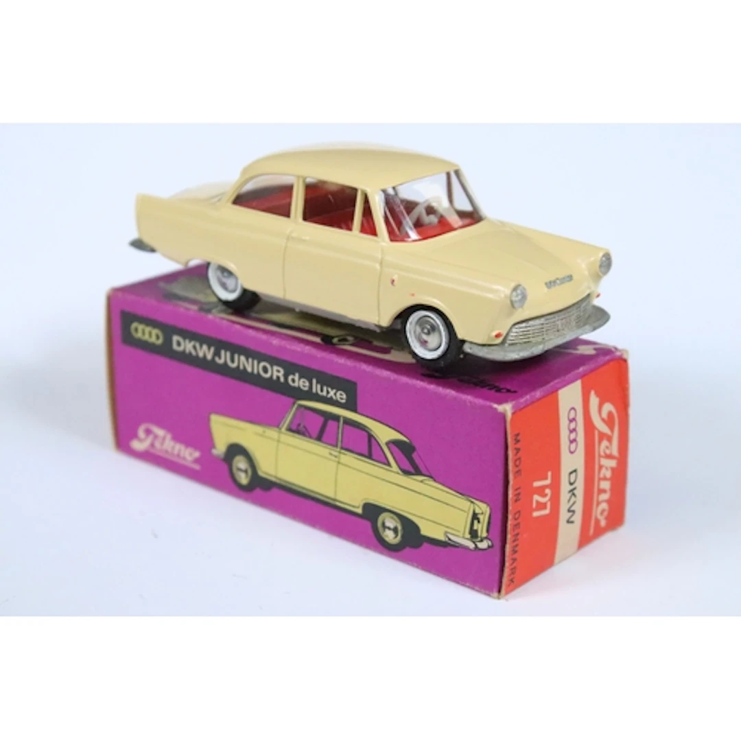 Boxed Tekno 727 DKW Junior Deluxe diecast model in cream wit...