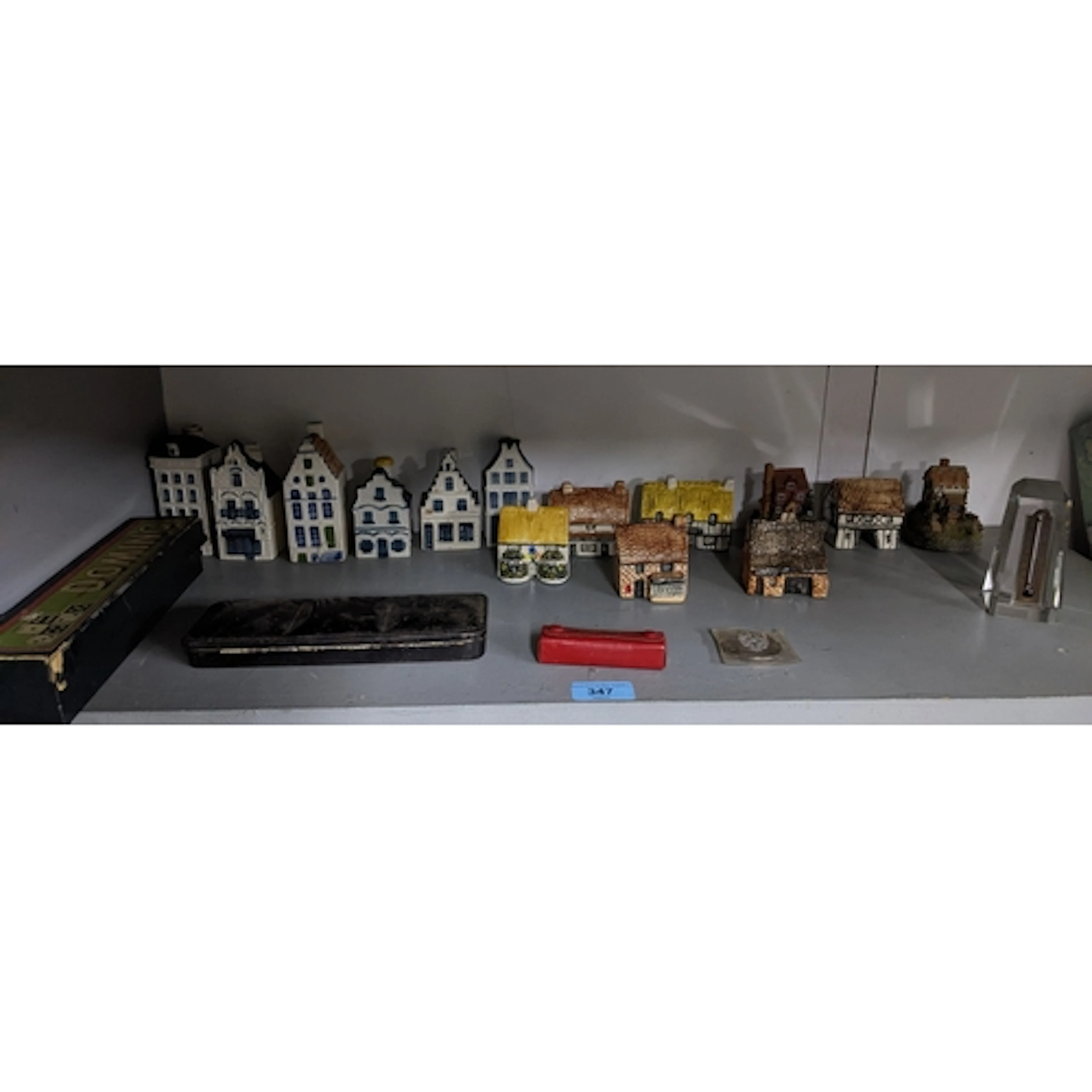 A collection of KLM Bols Dutch ceramic cottages, and Tey Pot...