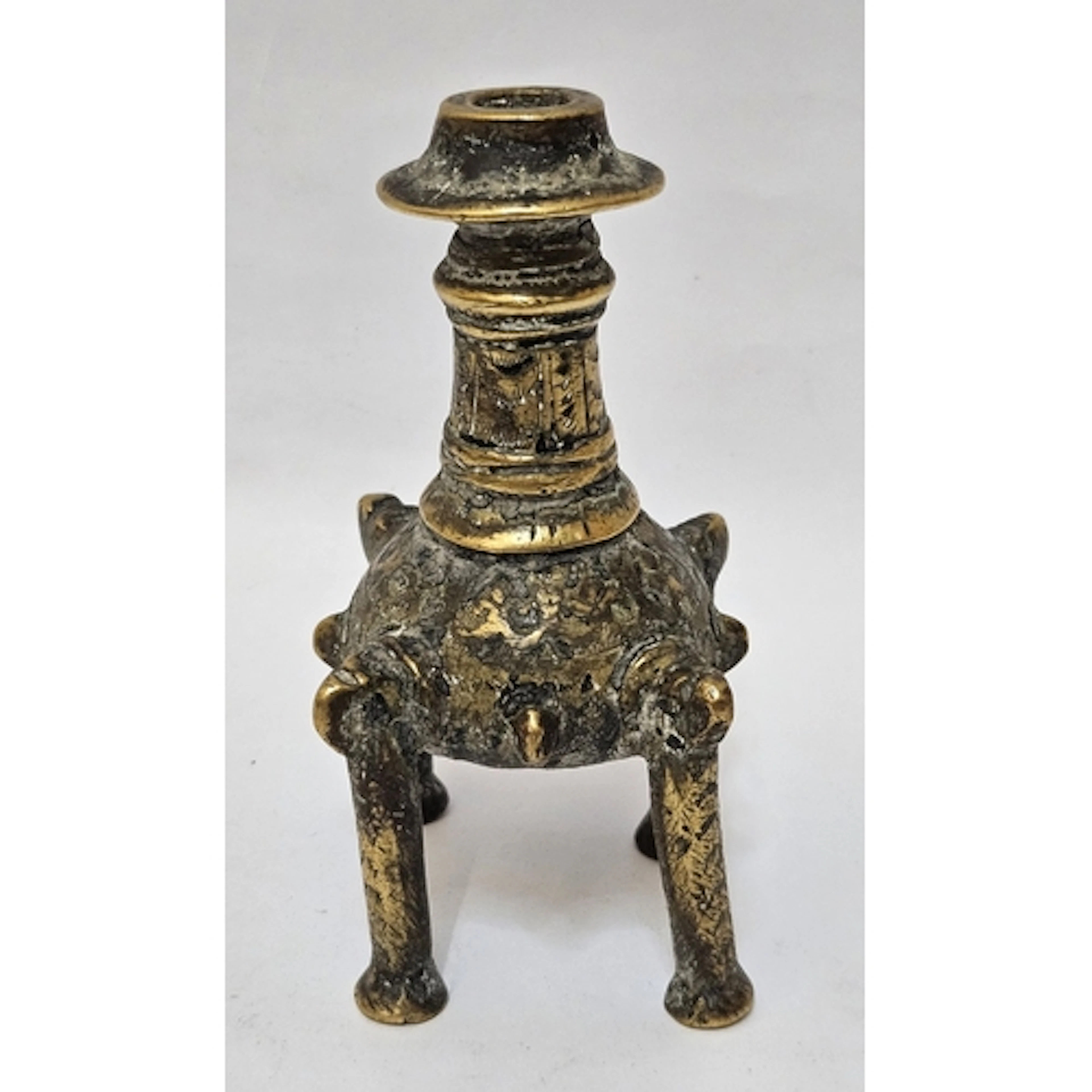 Middle Eastern/Islamic Brass Bottle raised on 4 feet approx....