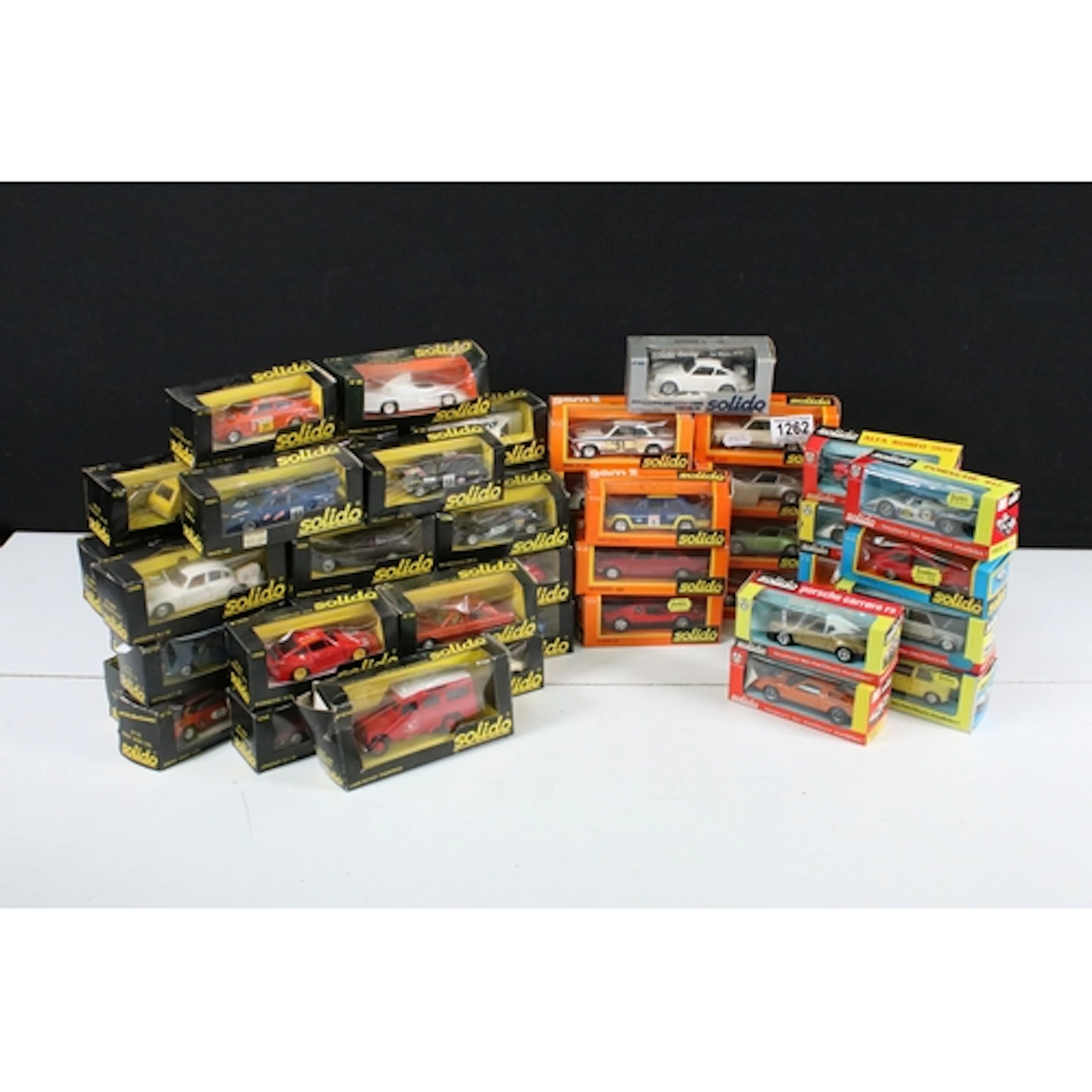 52 Boxed Solido diecast models to include No 1051 Porsche 92...