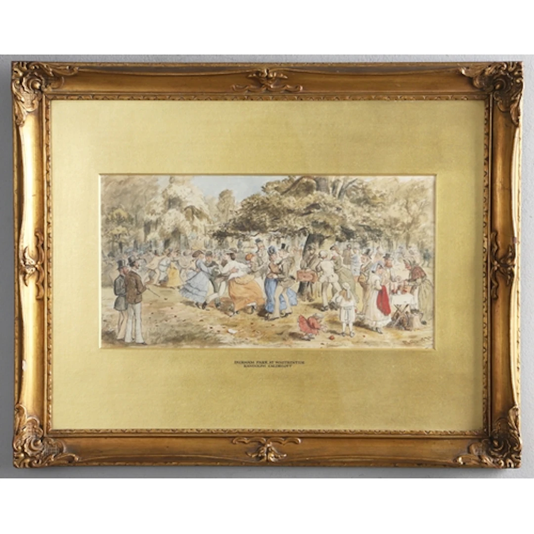 RANDOLPH CALDECOTT (1846-1886). 'DURHAM PARK AT WHITSUNTIDE'...