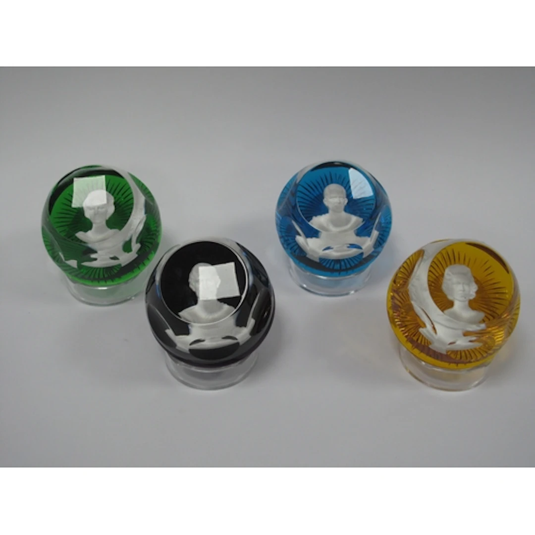 Baccarat John Pinches Royal Family Glass Paperweights from t...