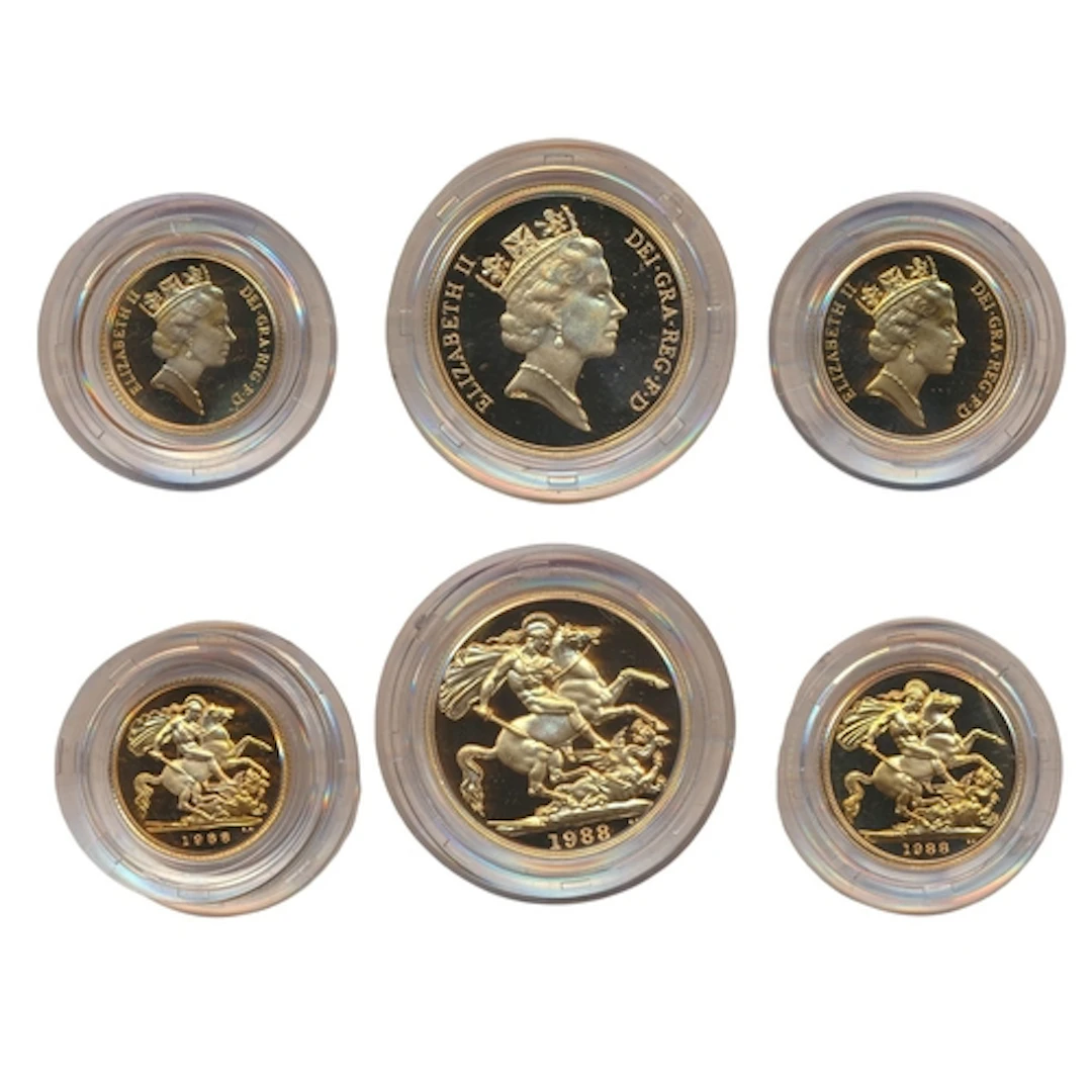Investment Gold Lot - Documents Required. 1988 sovereign set...