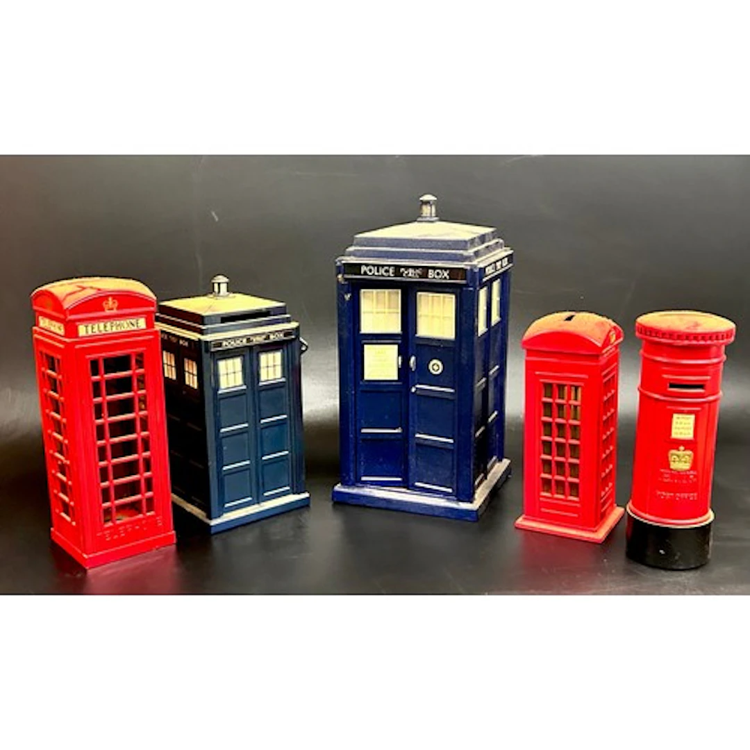 Collection of Police box and telephone boxes; money boxes an...