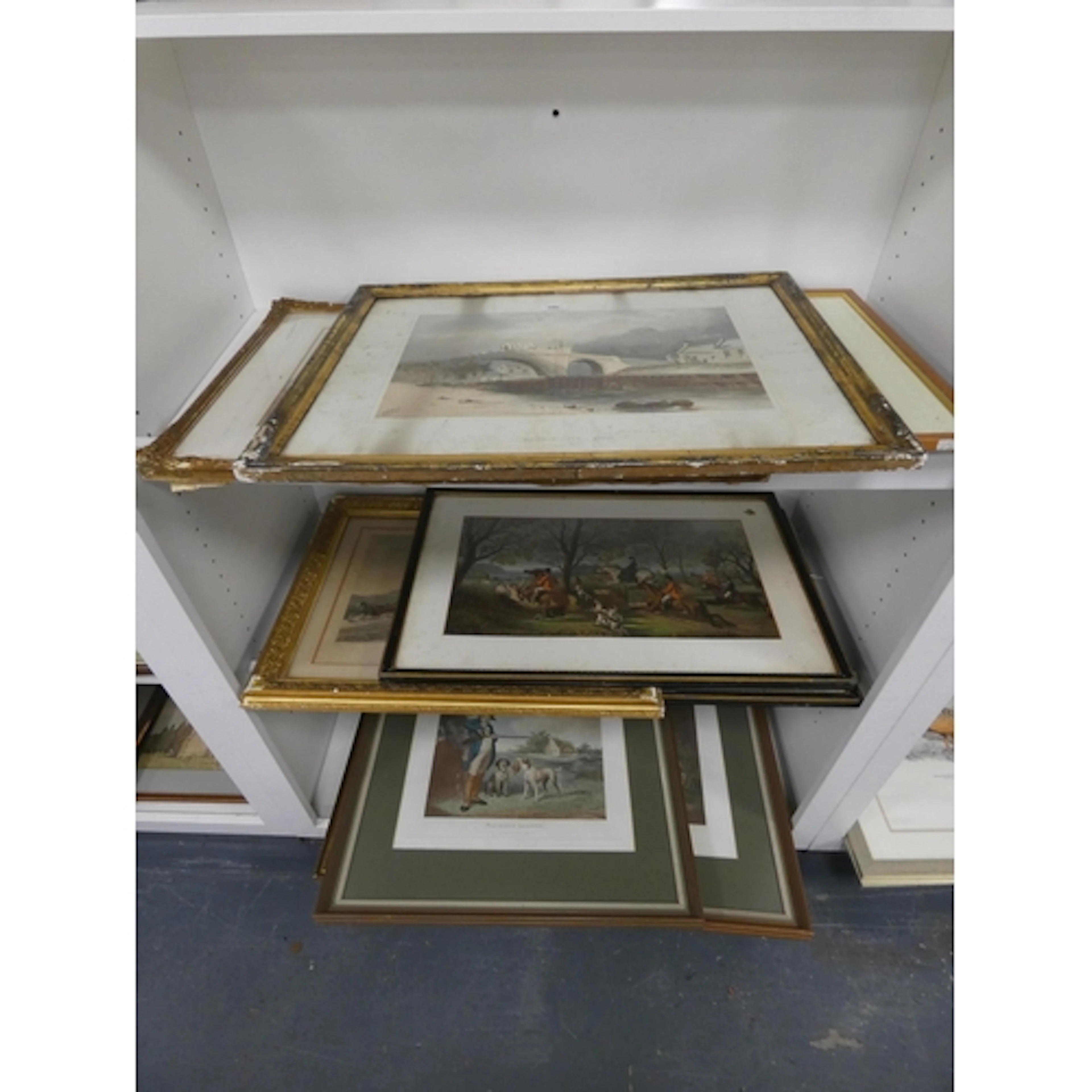 Group of Victorian and later prints to include titled sporti...