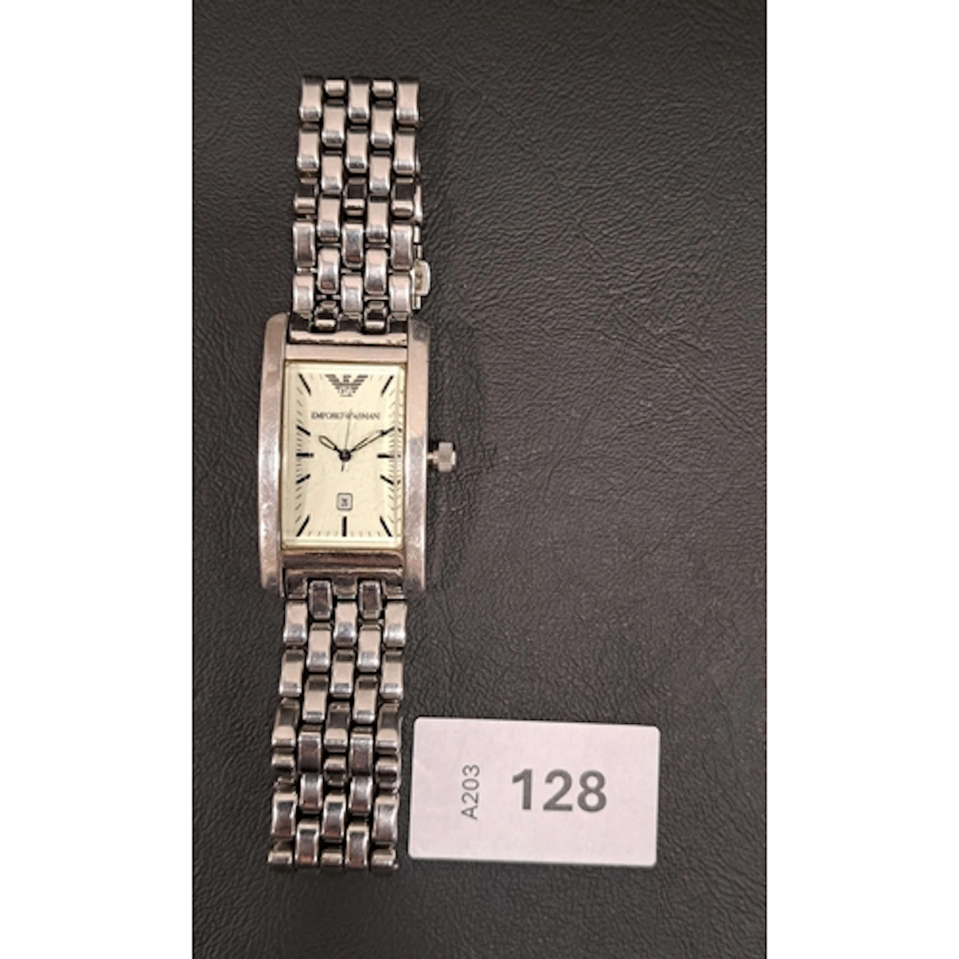 EMPORIO ARMANI WRISTWATCH WITH STAINLESS STEEL BRACELET the...