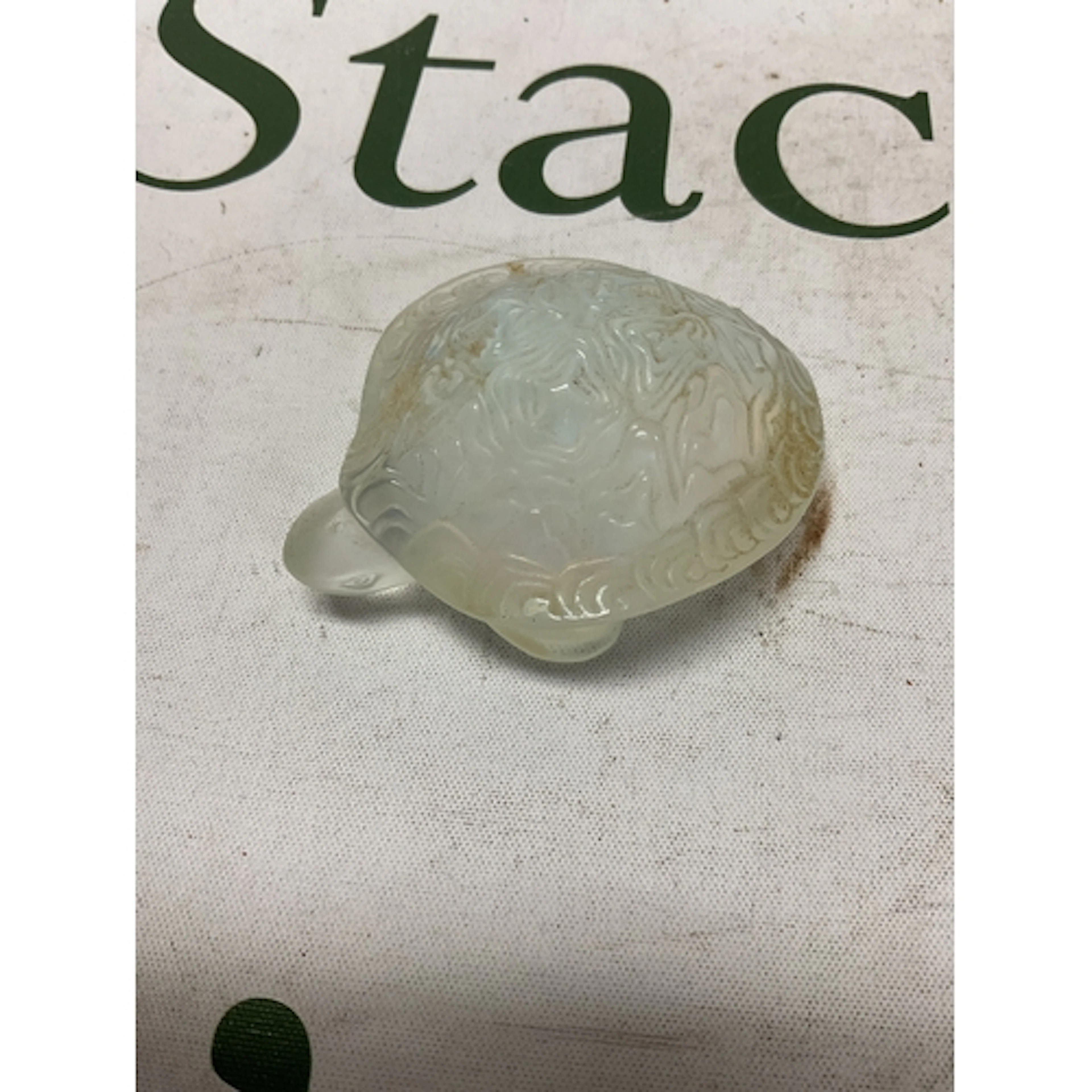 Lalique small tortoise with some iridescence, signed to the ...
