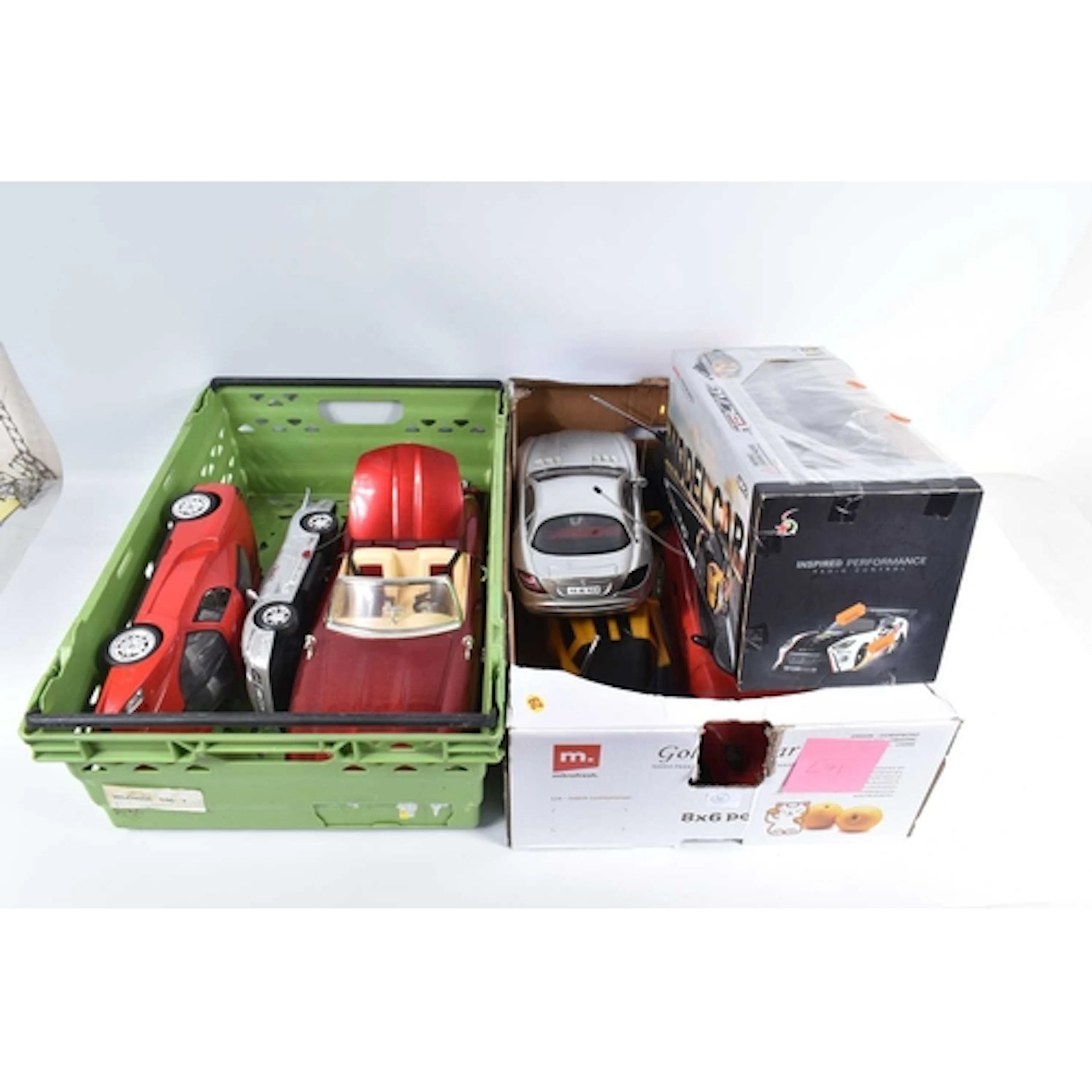 AN UNBOXED COLLECTION OF SEVEN RADIO CONTROLLED AND ELECTRIC...