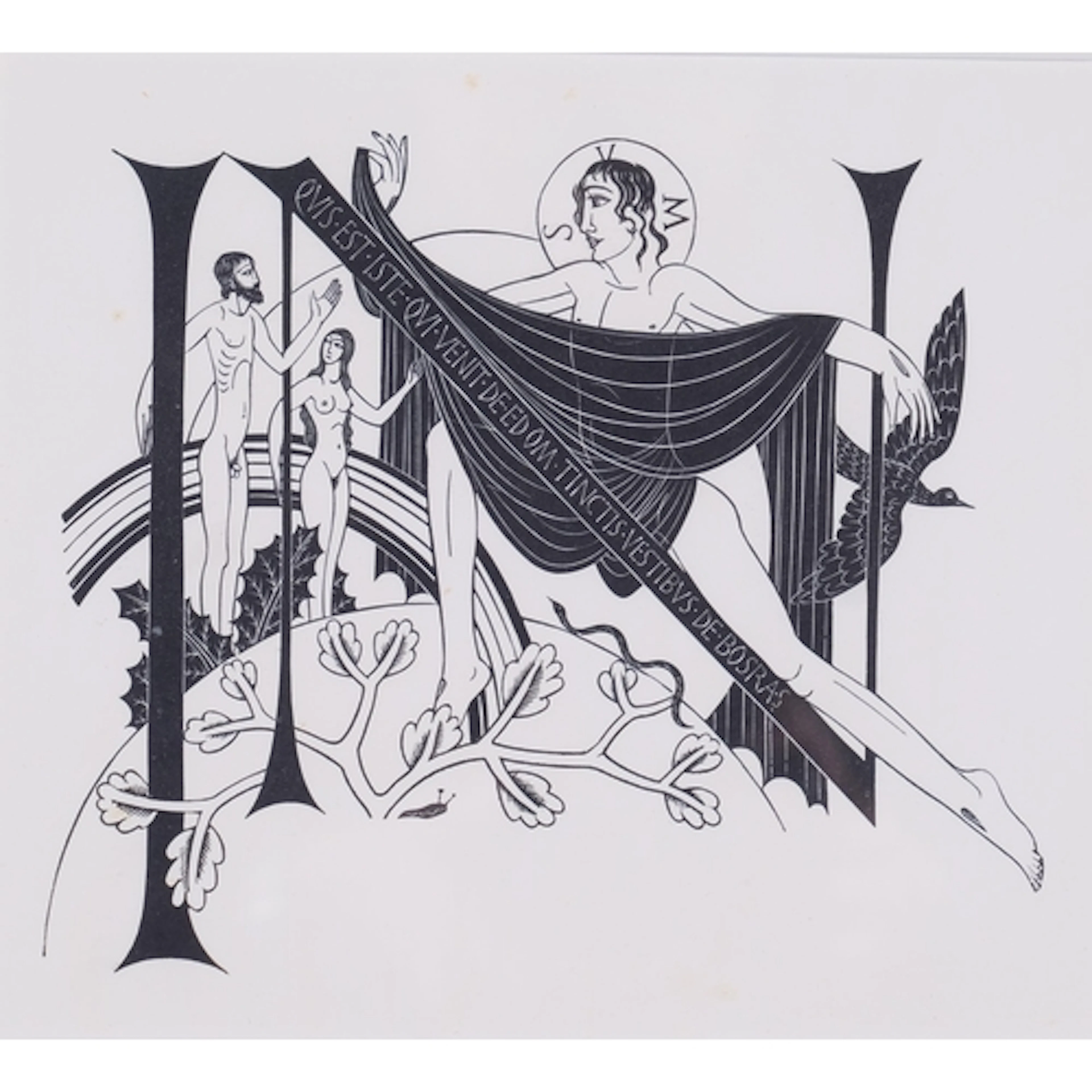 Eric Gill (1882-1940), wood engraving on paper, The Creation...
