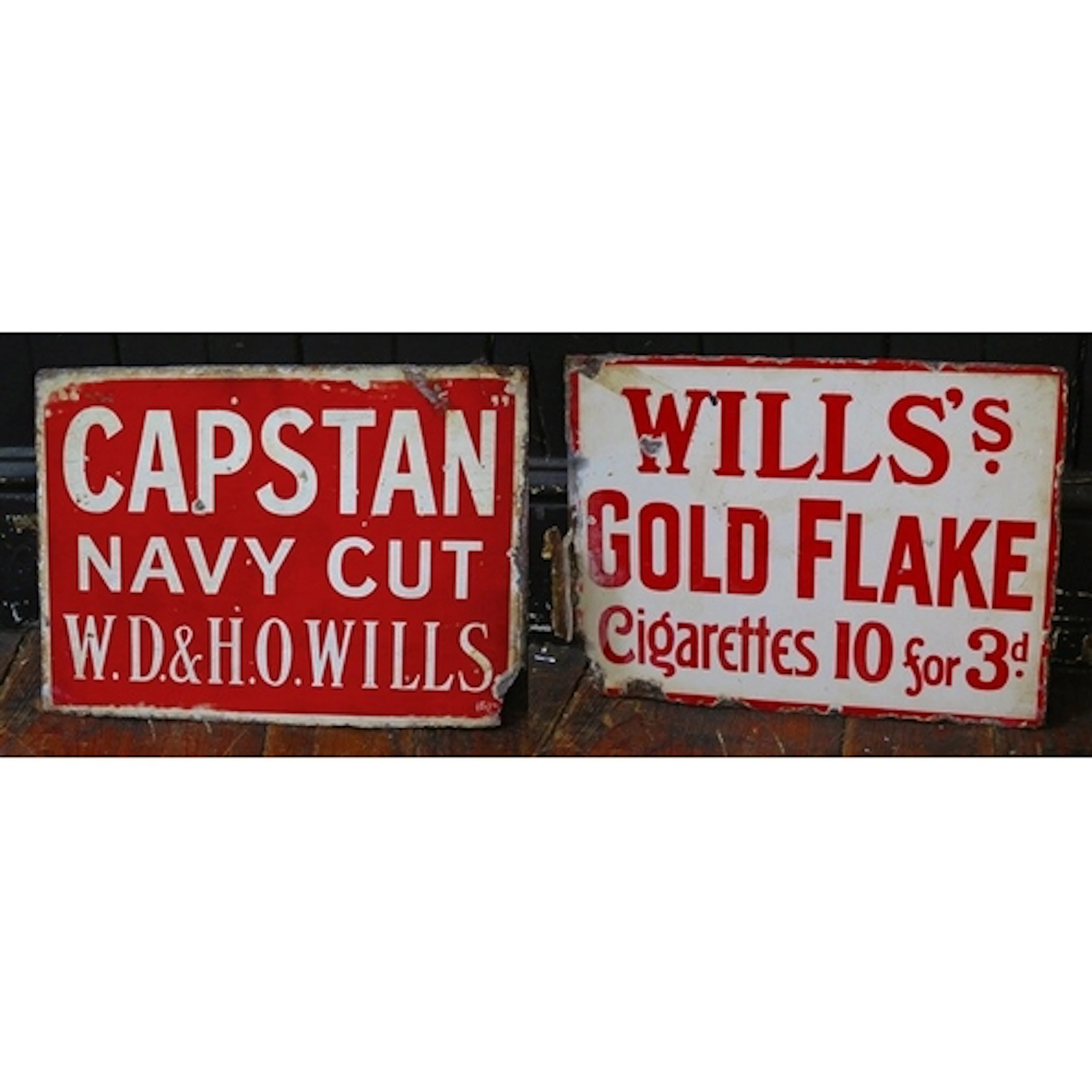 "Will's Gold Flake Cigarettes 10 for 3d" on one side "Capsta...