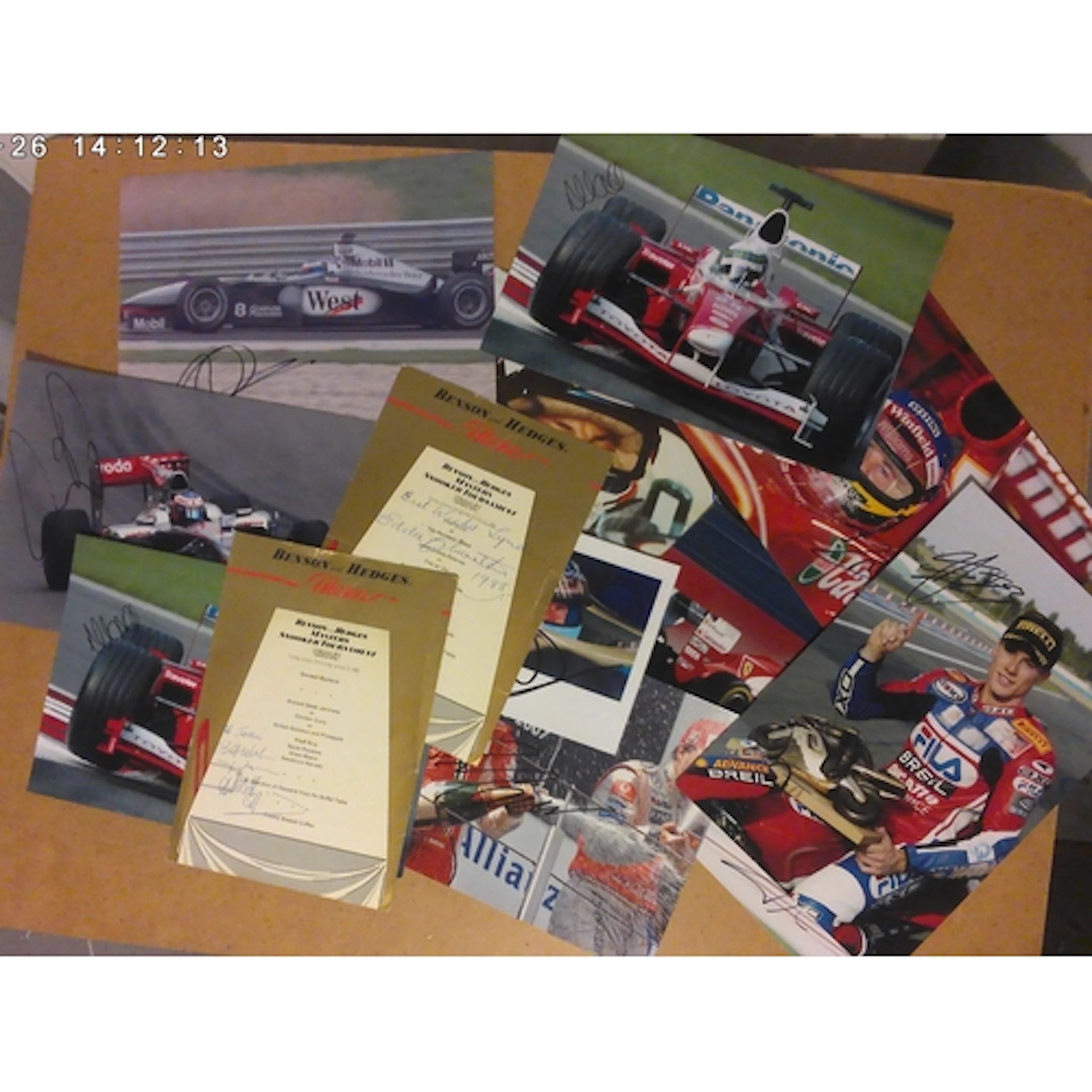 Formula 1 drivers signed photographs Mika Hakkinen (2), Alla...