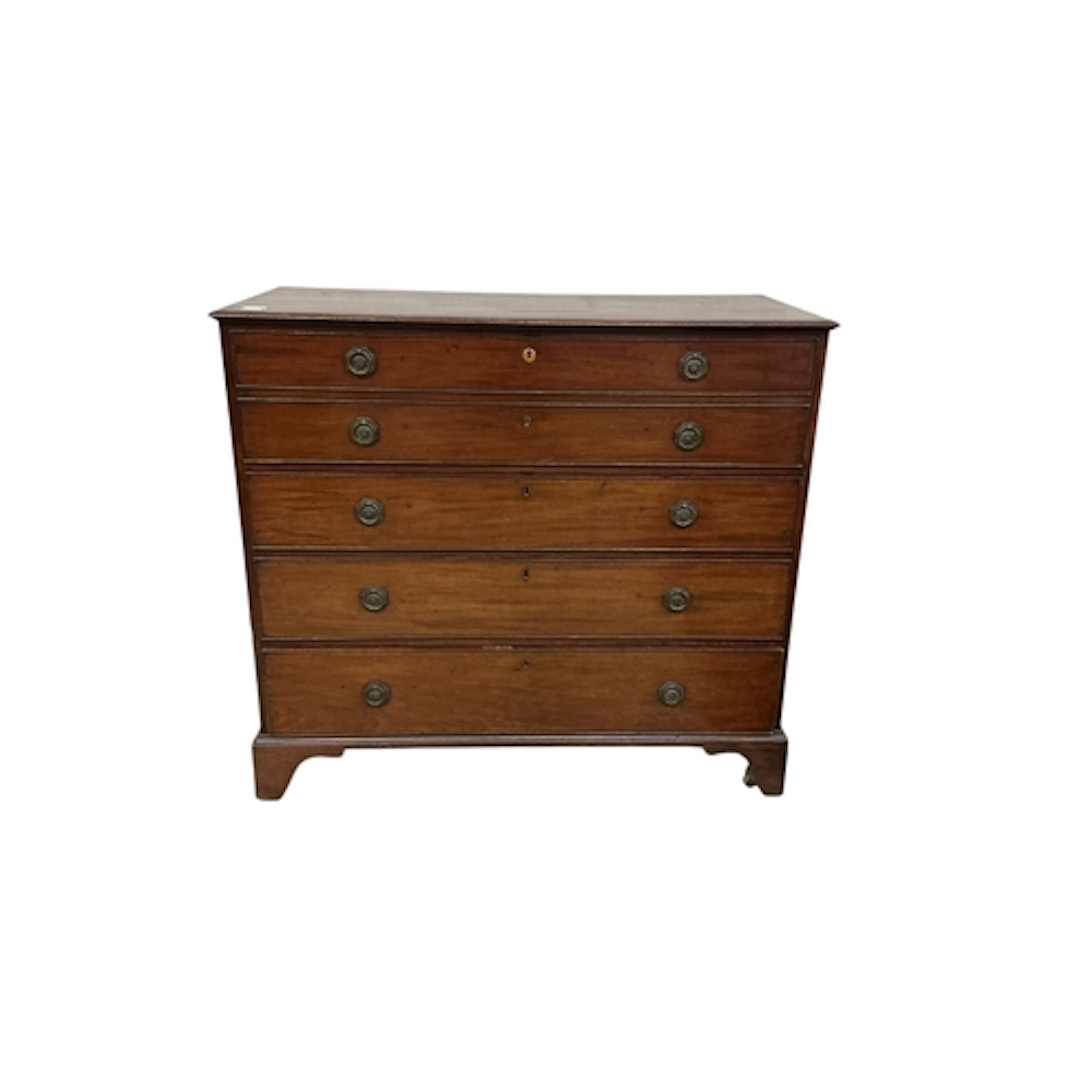 A George III mahogany secretaire chest of drawers, width 120...
