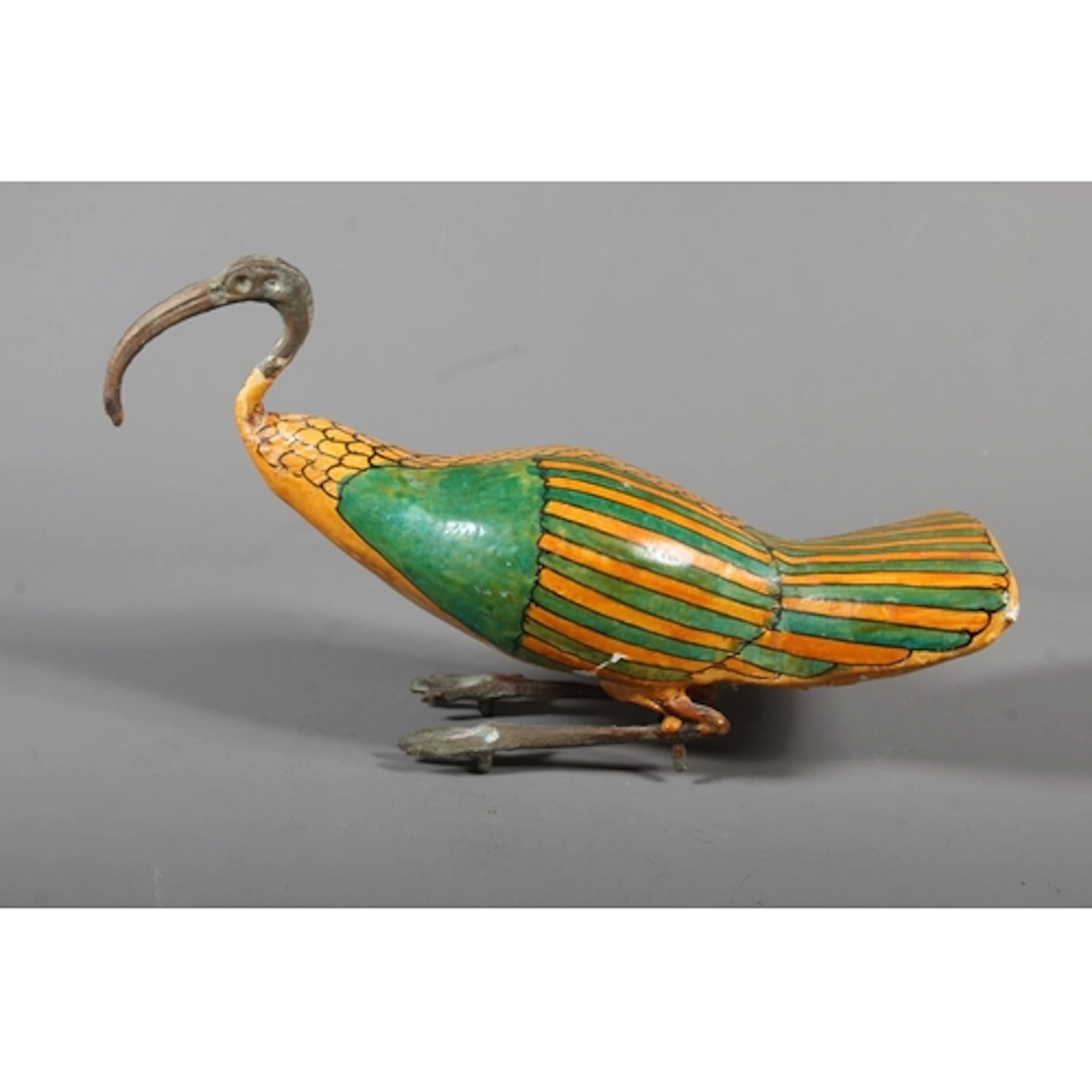 Folk art possibly Egyptian hand painted sculpture of Thoth I...
