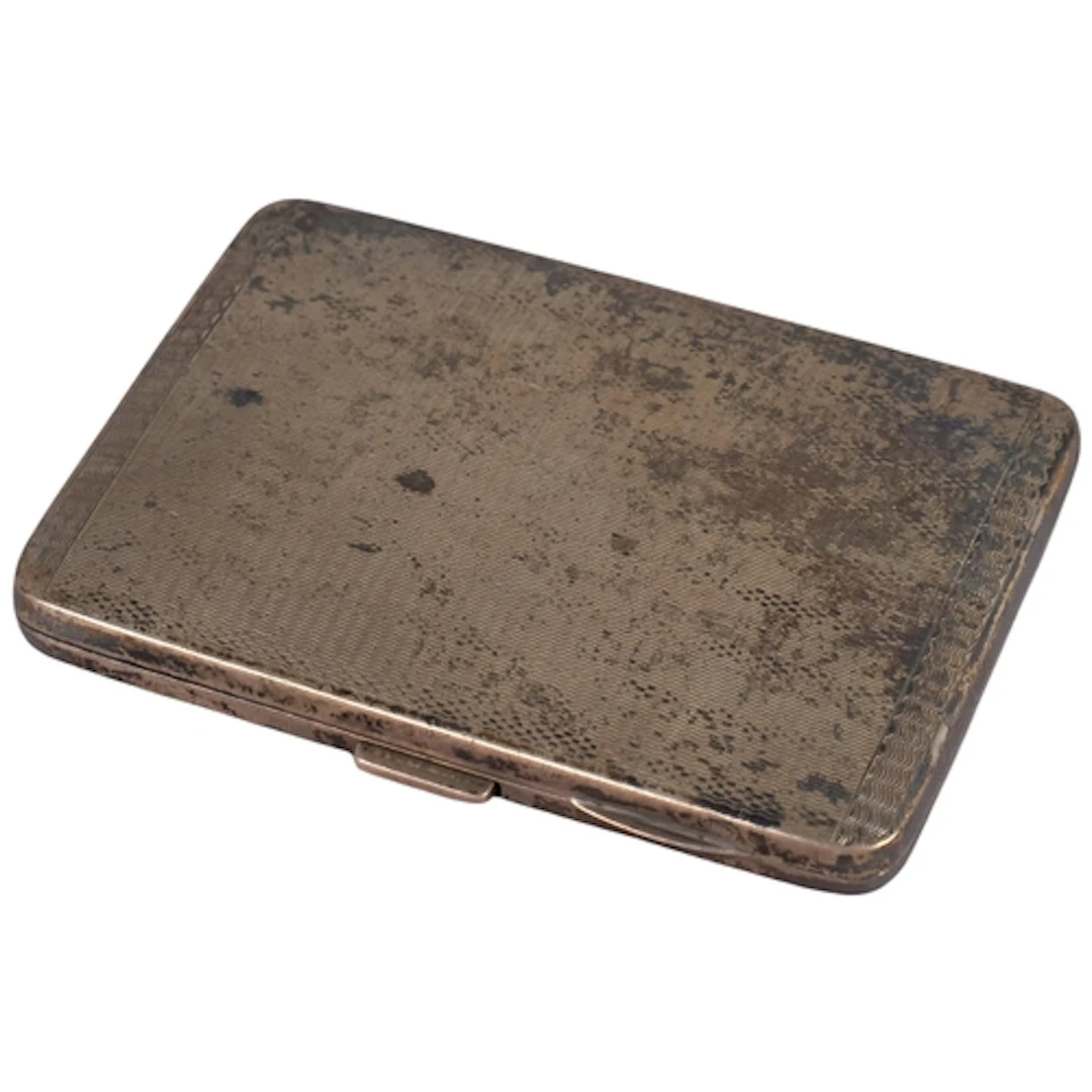 A George V silver cigarette case, William Neale & Son Ltd, B...