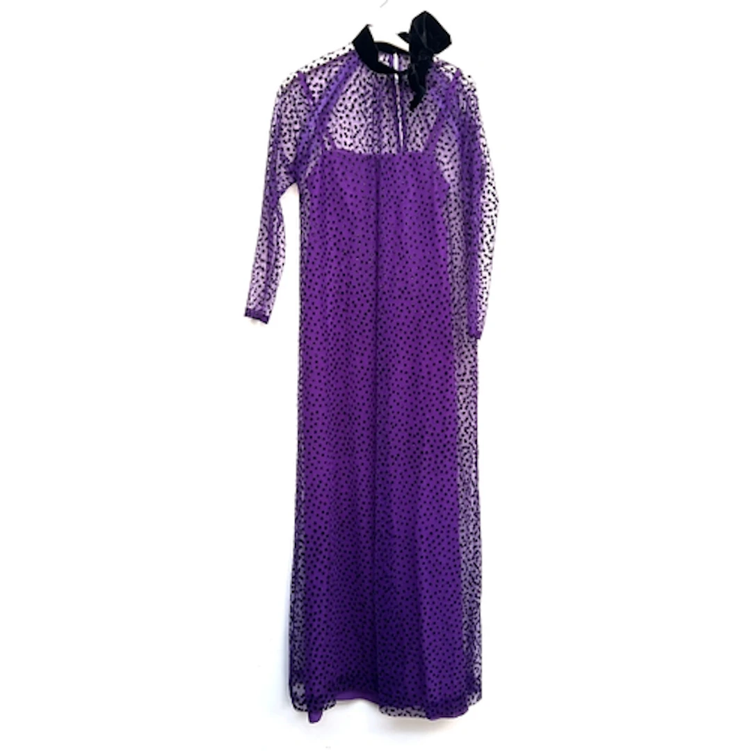 A Givenchy Nouvelle Boutique purple silk and lace dress with...