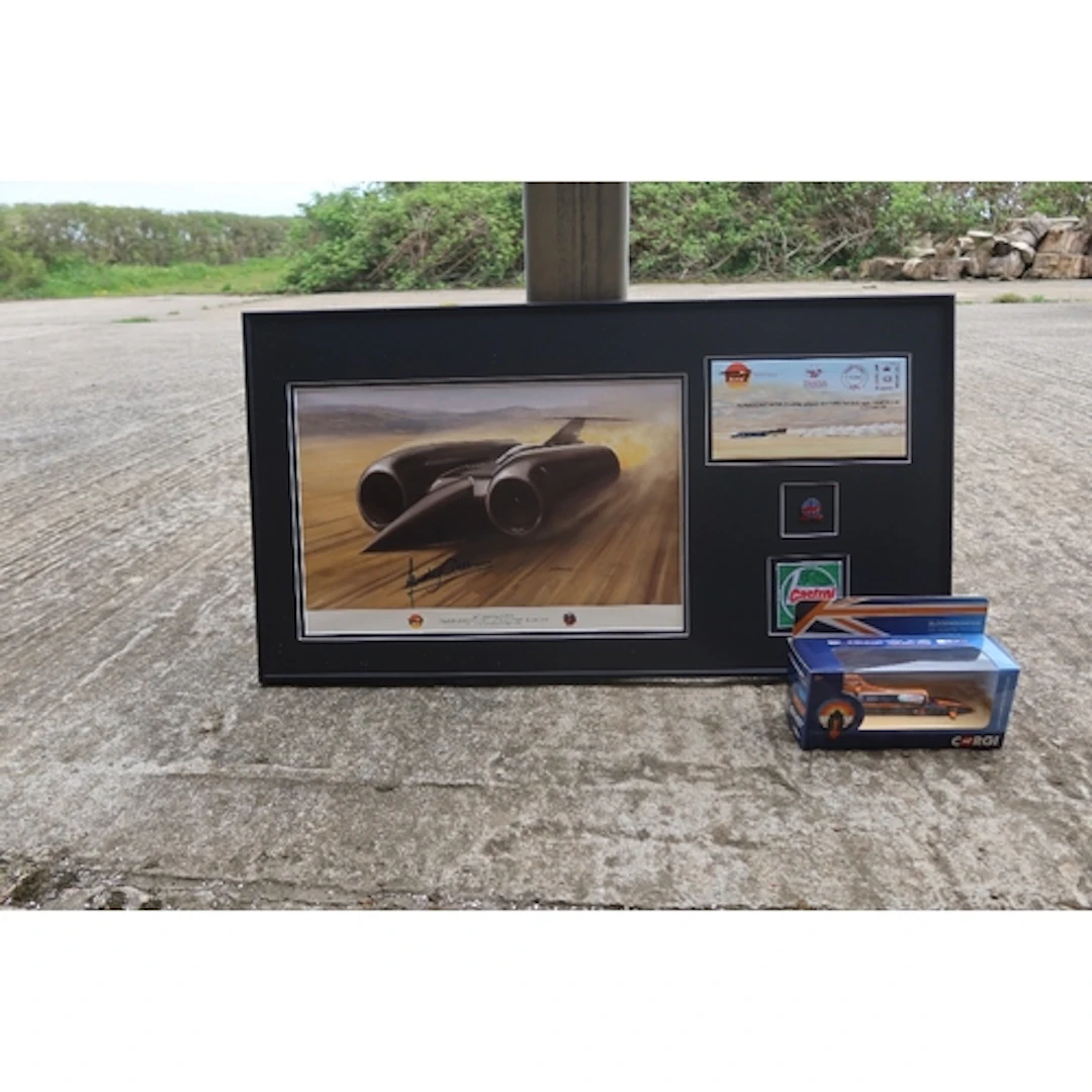 Signed print - landspeed record car model bloodhound SSc