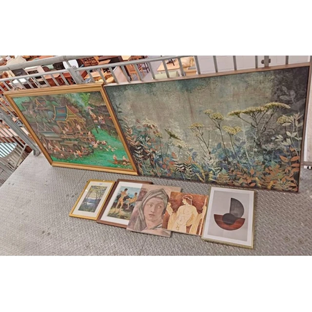 SELECTION OF PRINTS TO INCLUDE; PORCELAIN PLAQUE OF GREEK FI...