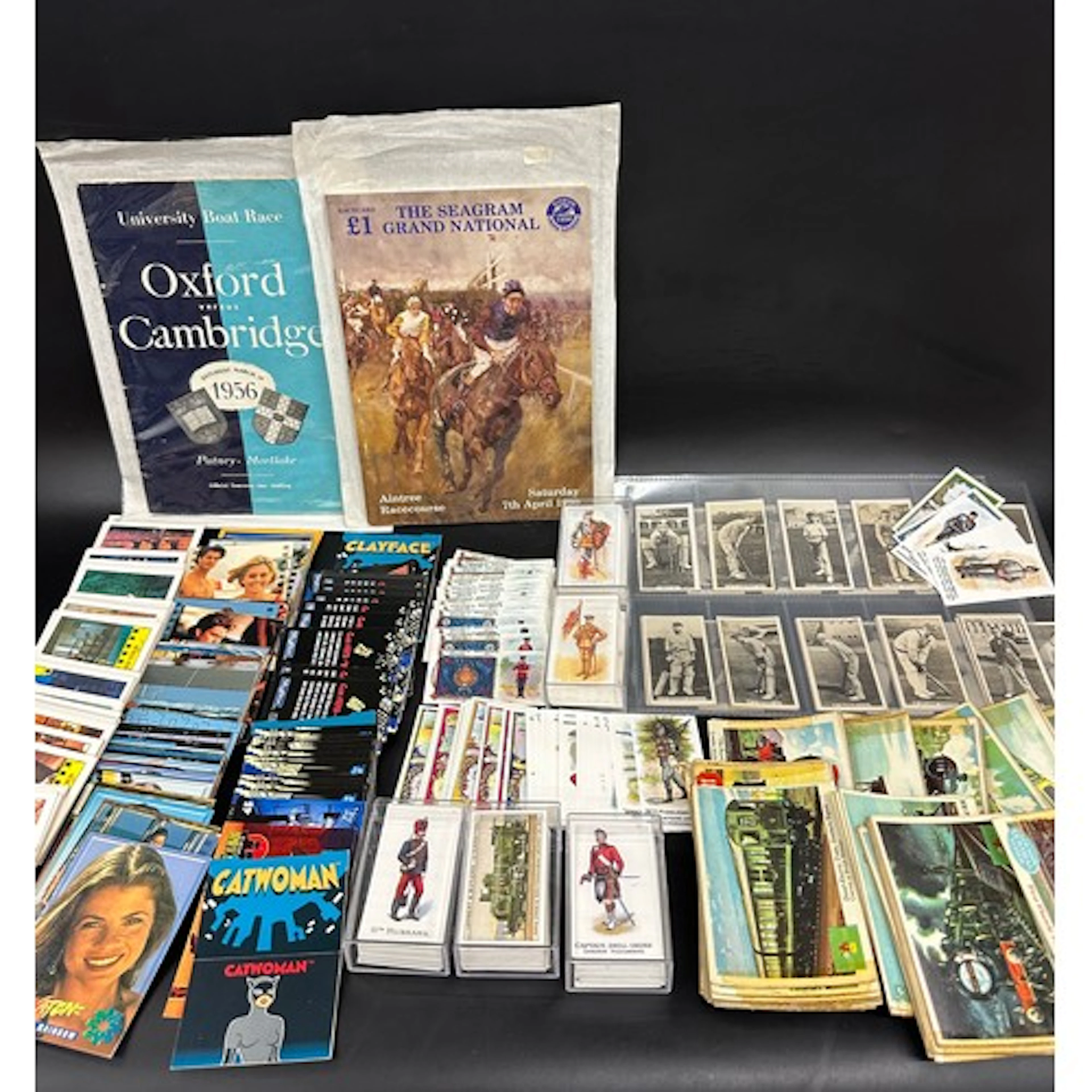 A collection of trade cards and ephemera including The Seagr...