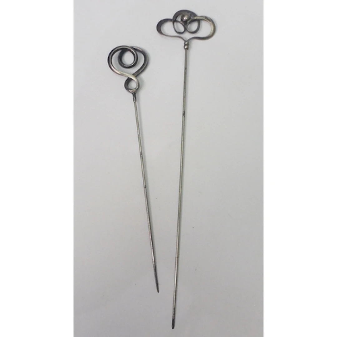 An Edwardian hat pin, silver and steel, Charles Horner, Ches...