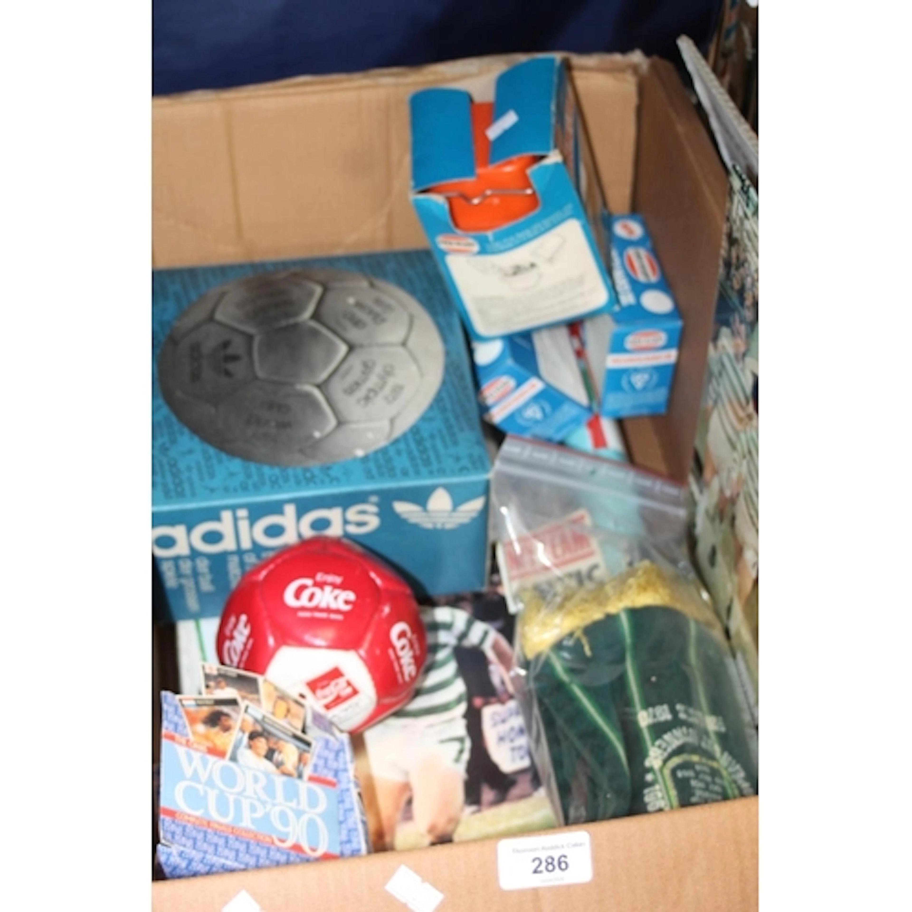Football memorabilia to include Adidas boxed football, World...