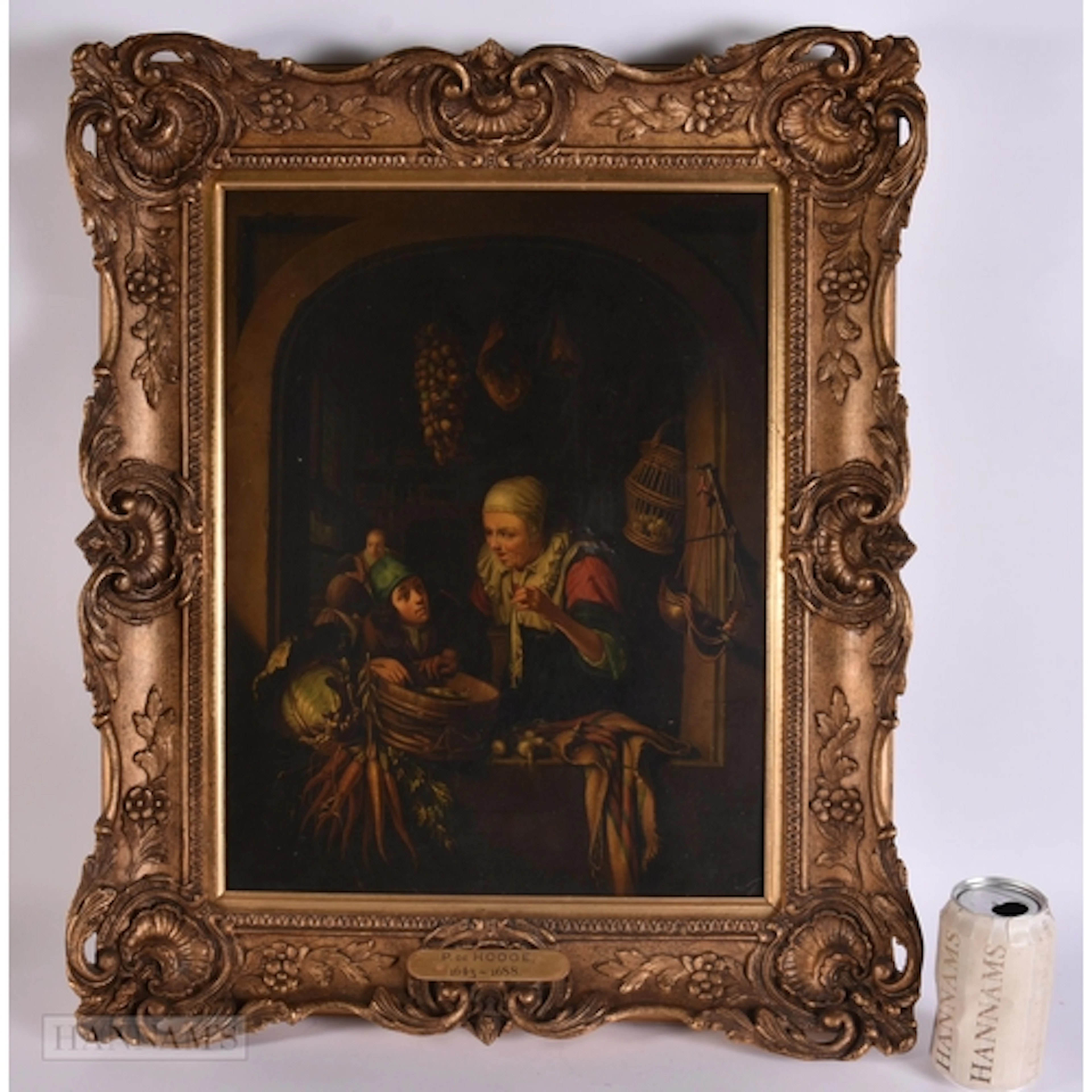 Attributed to Pieter De Hooce (1643-1688) Oil on canvas, Int...