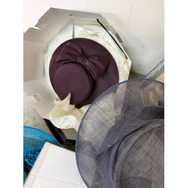 A selection of eight designer Ladies occasional hats of vari...