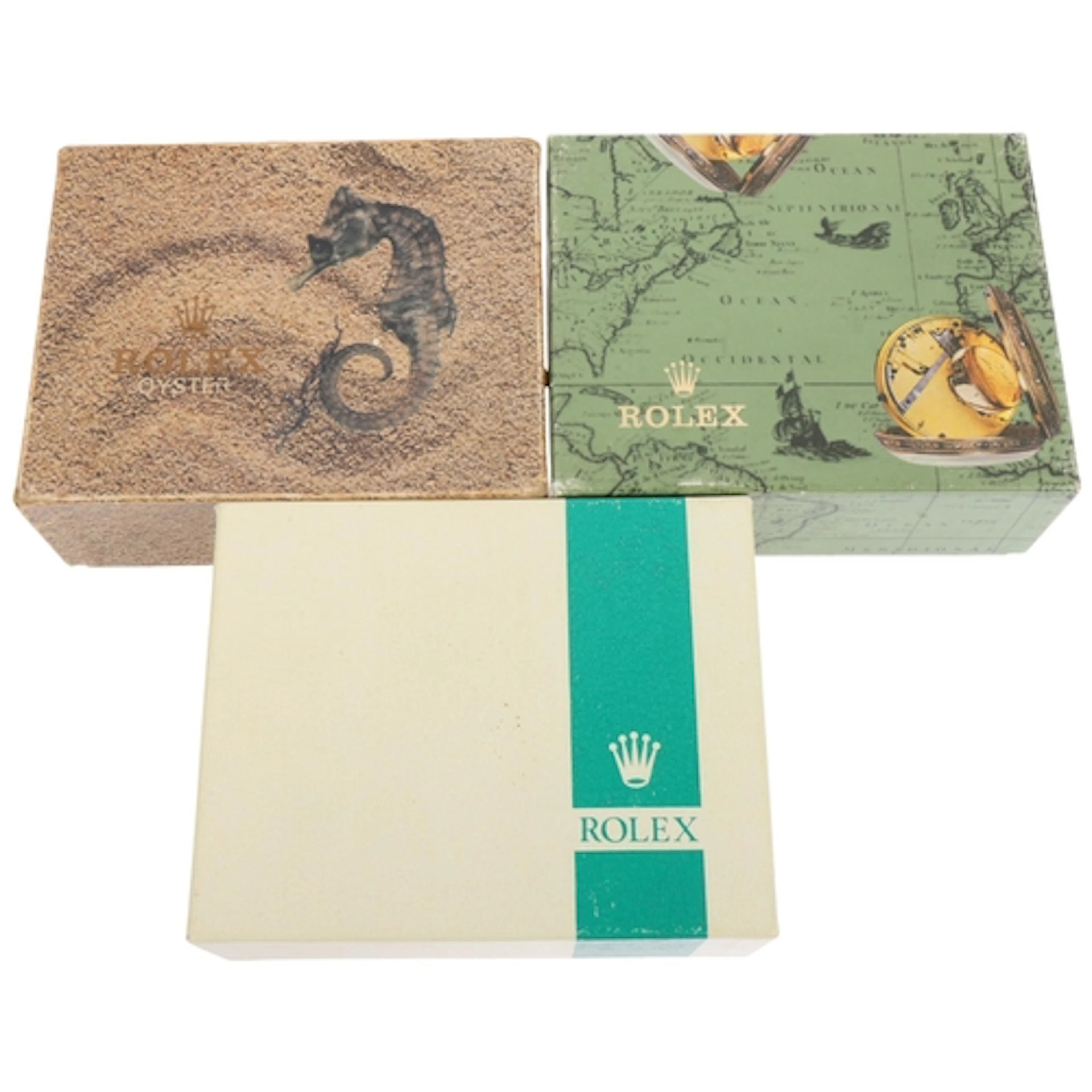 ROLEX - 3 Vintage cardboard outer watch boxes, including Oys...