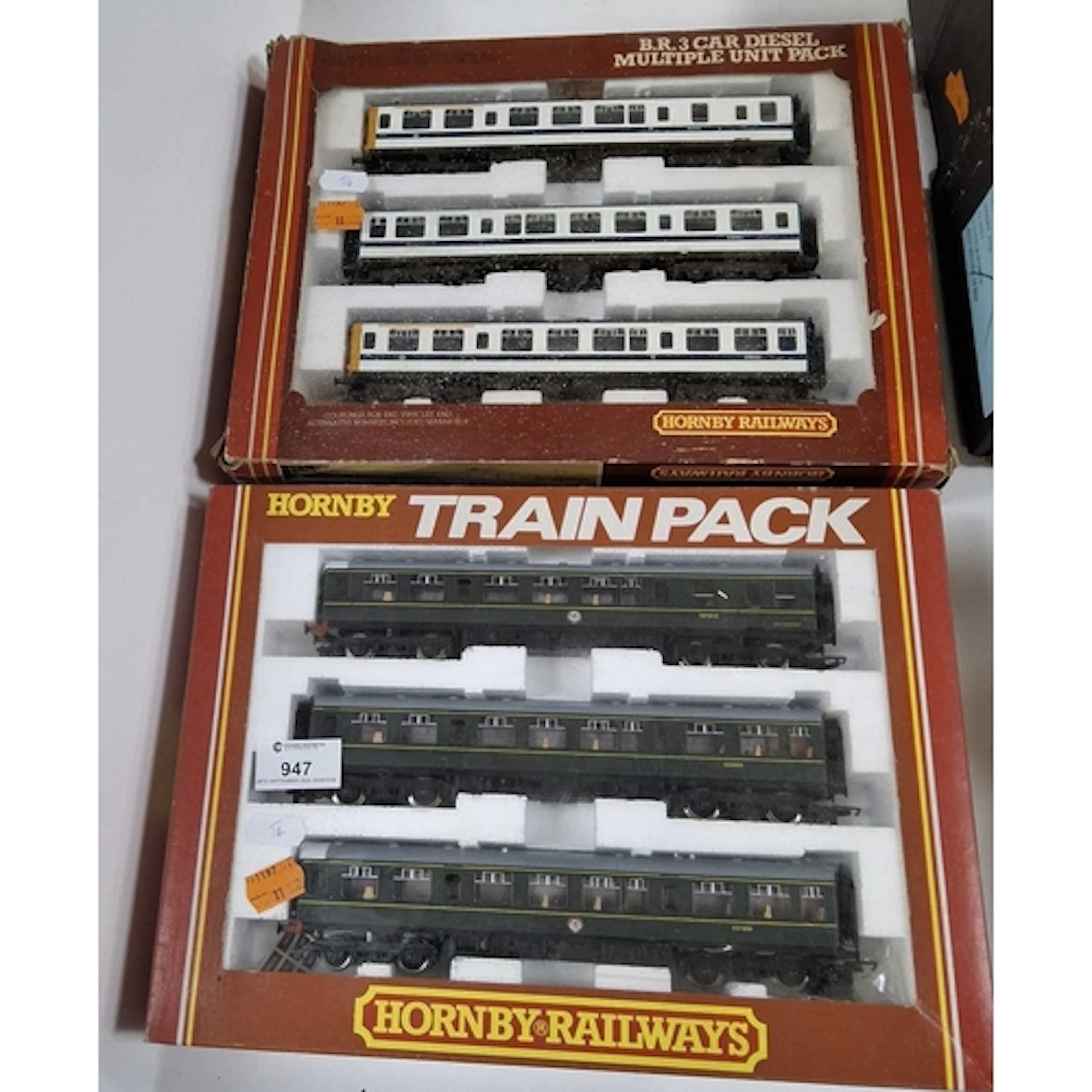 TWO BOXED HORNBY RAILWAYS OO GAUGE CLASS 110 THREE-CAR D.M.U...